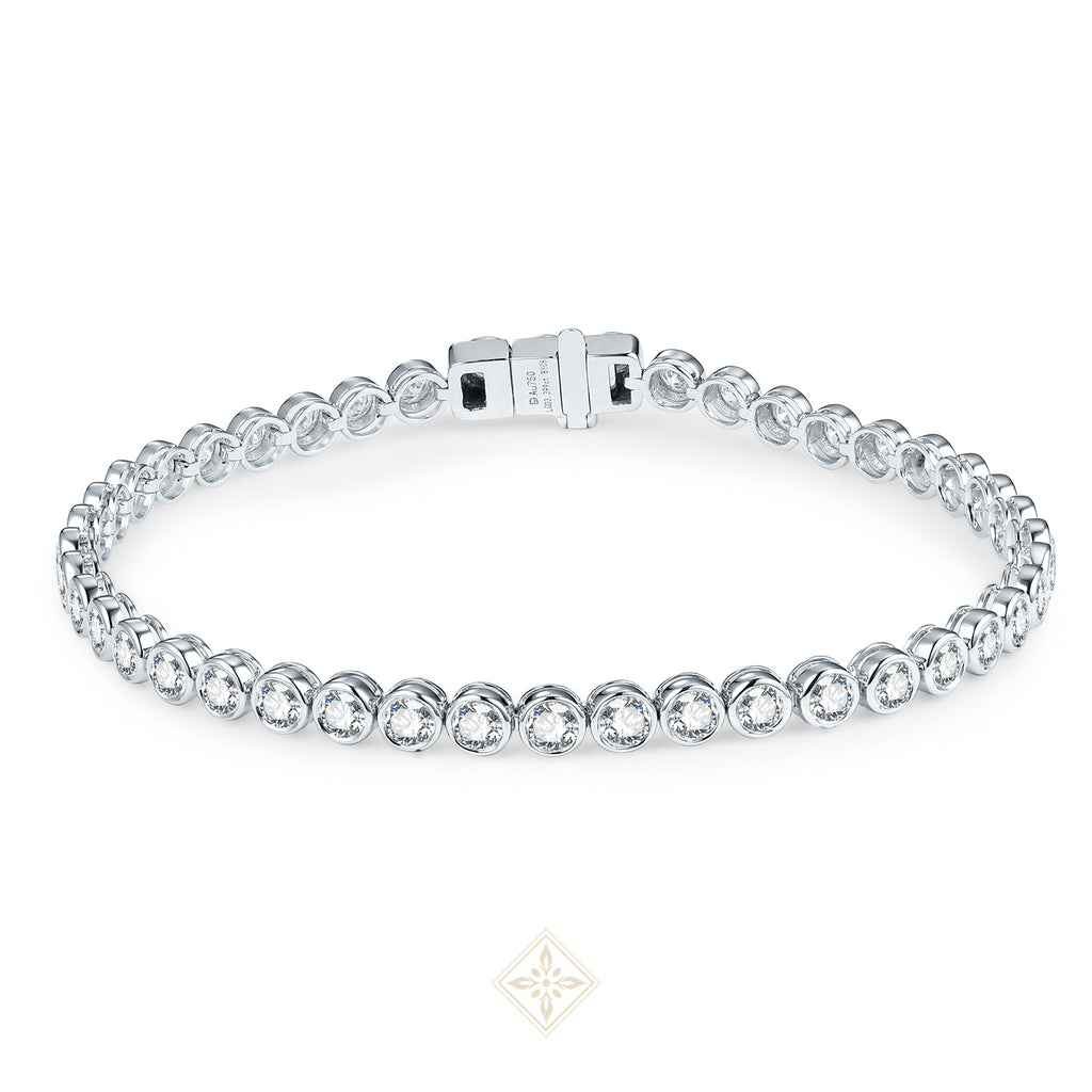 Bezel Set Diamond Tennis Bracelet