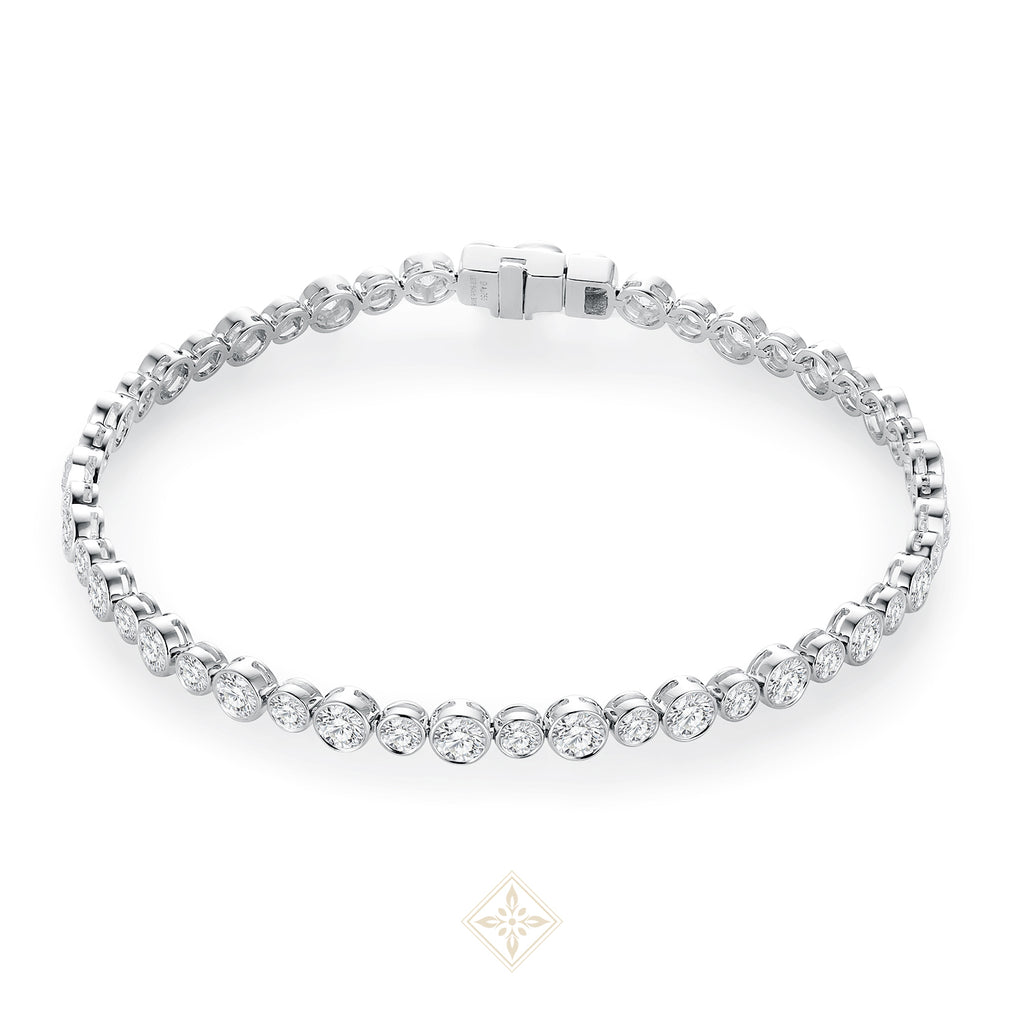 Bezel Set Diamond Tennis Bracelet
