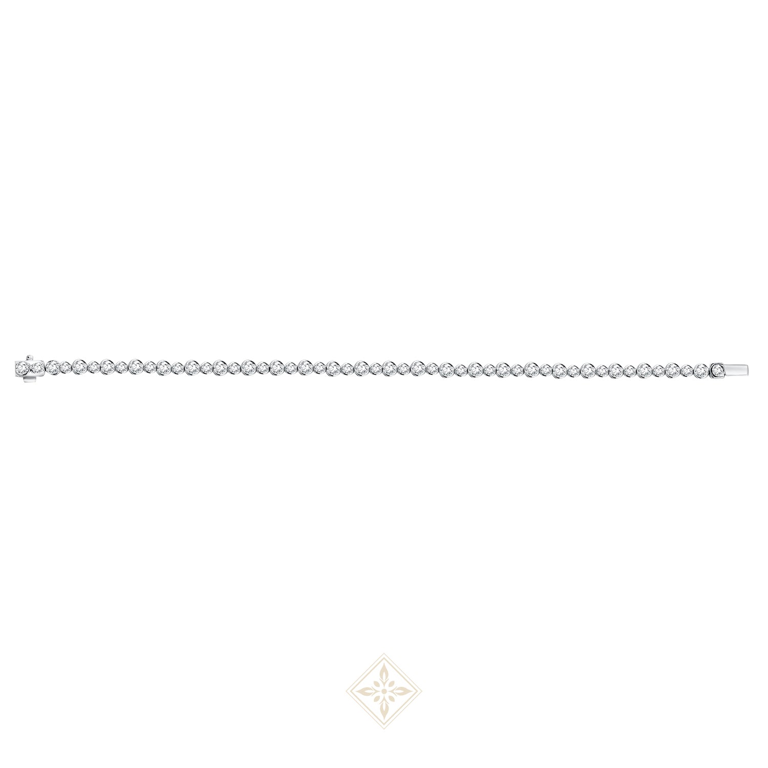 Bezel Set Diamond Tennis Bracelet