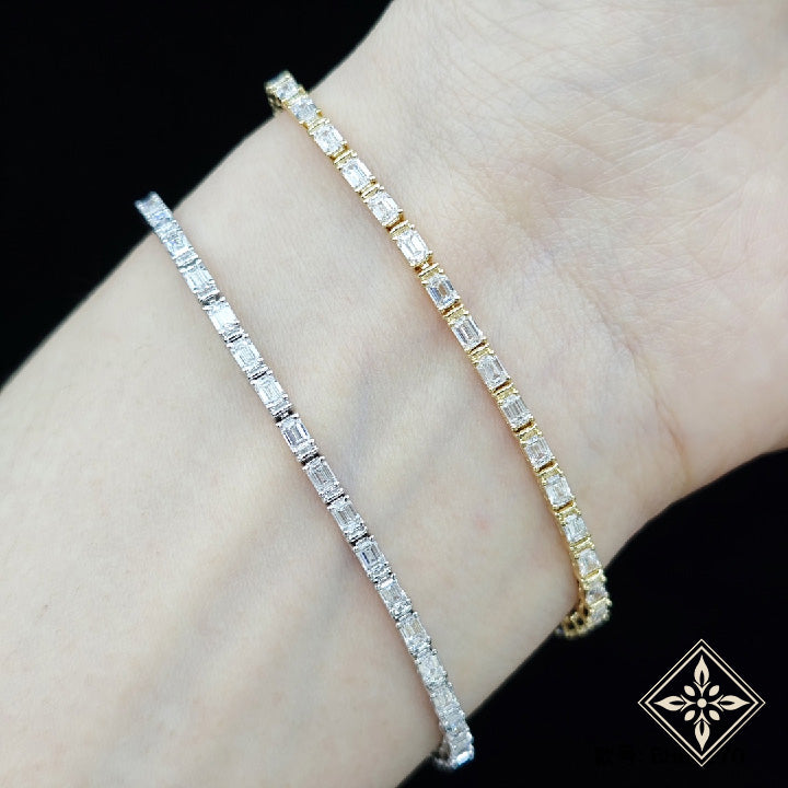 Emerald Cut Diamond Tennis Bracelet