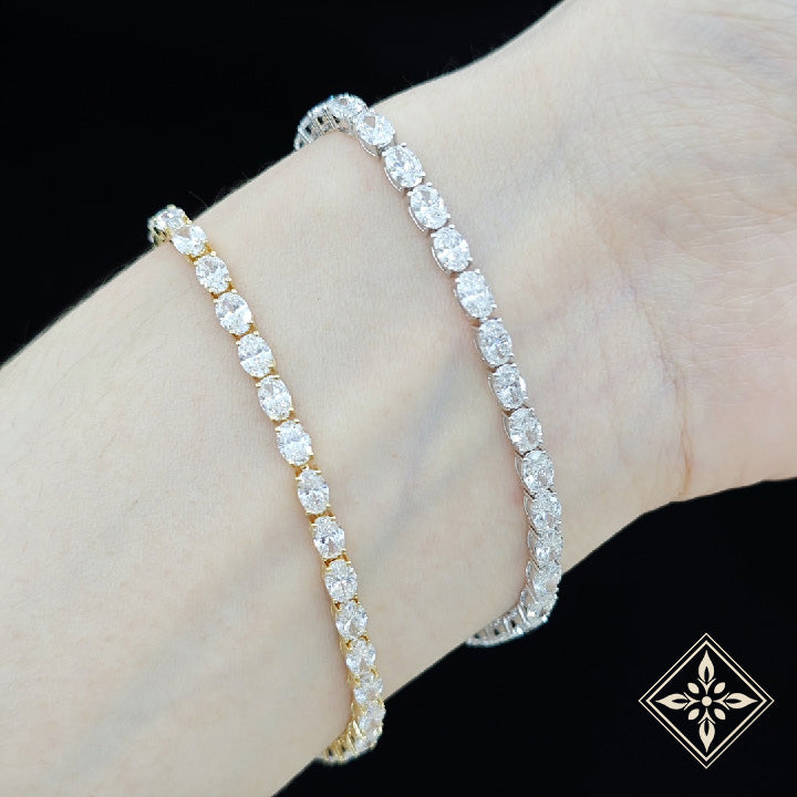 Oval Cut Diamond Tennis Bracelet