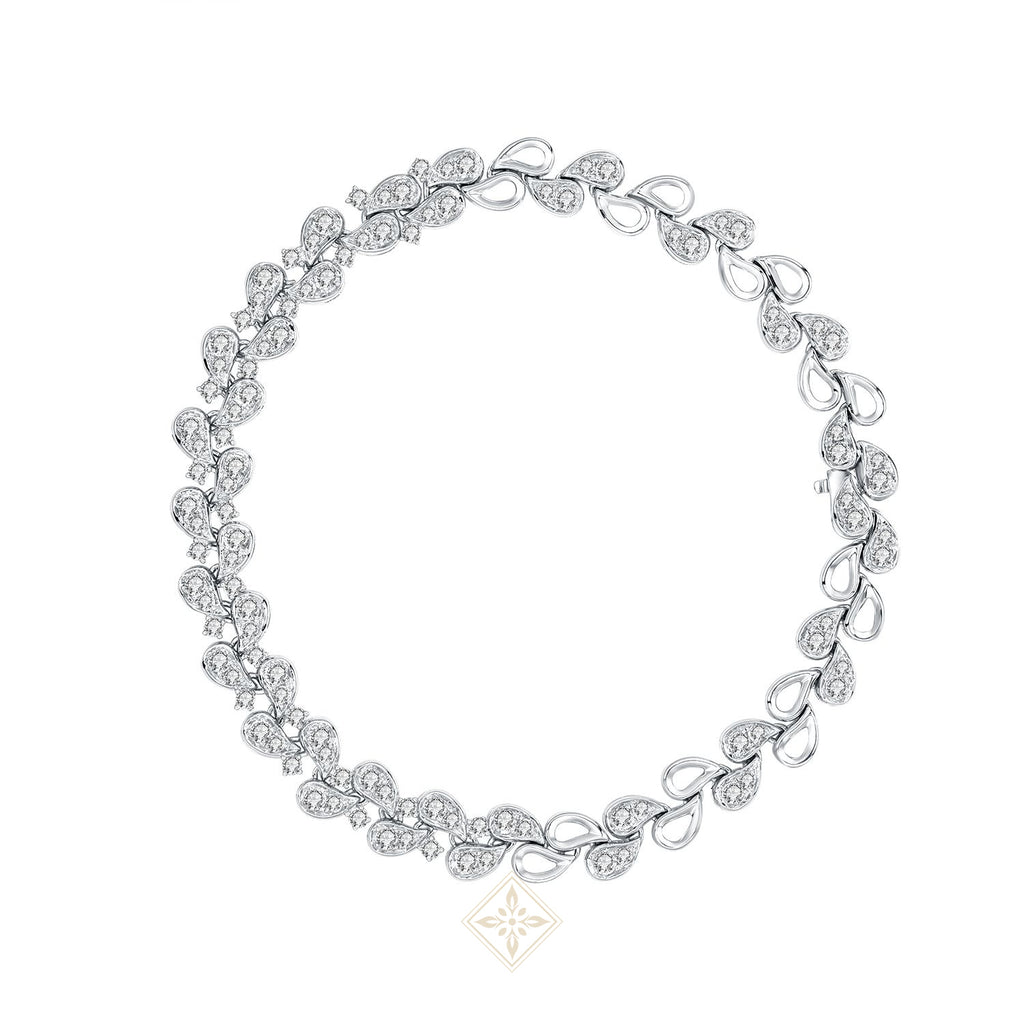 Pavé Leaf Diamond Bracelet