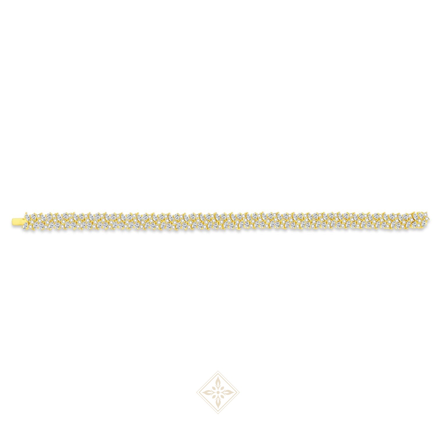 Double Row Pear Diamond Bracelet