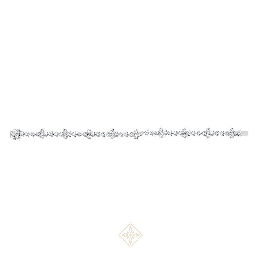 Round Diamond Cluster Bracelet