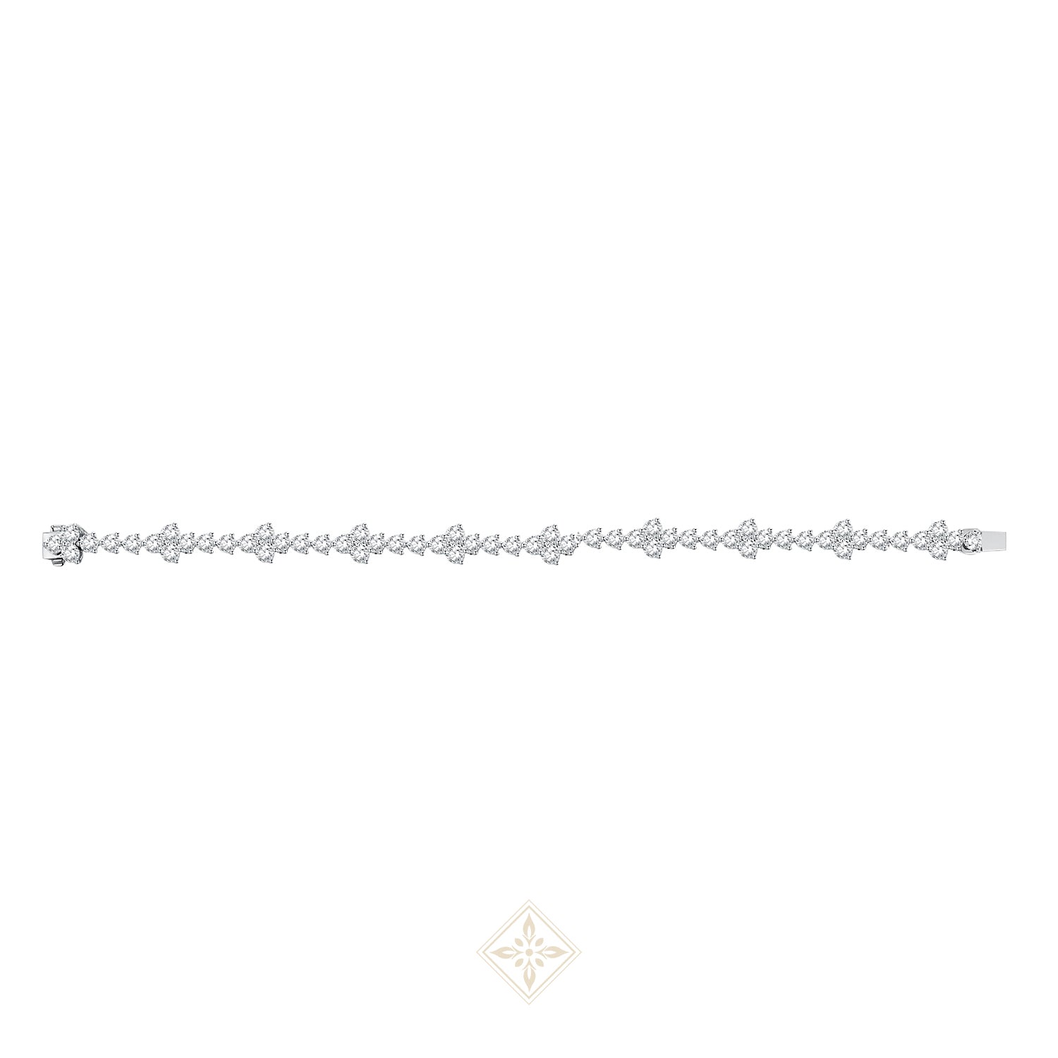 Round Diamond Cluster Bracelet