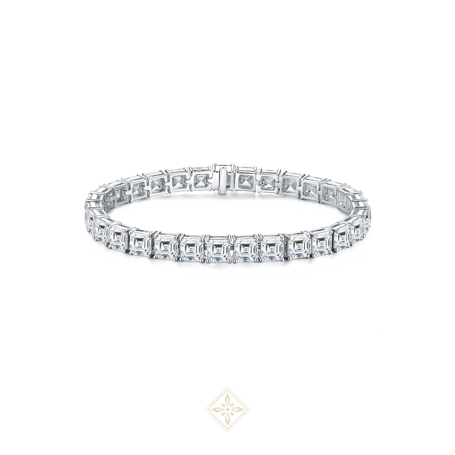 Asscher Cut Diamond Tennis Bracelet