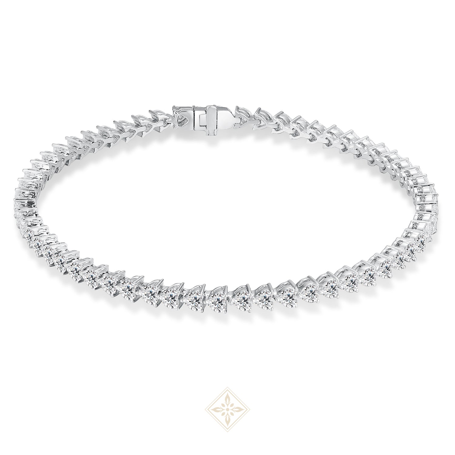Heart Cut Diamond Tennis Bracelet