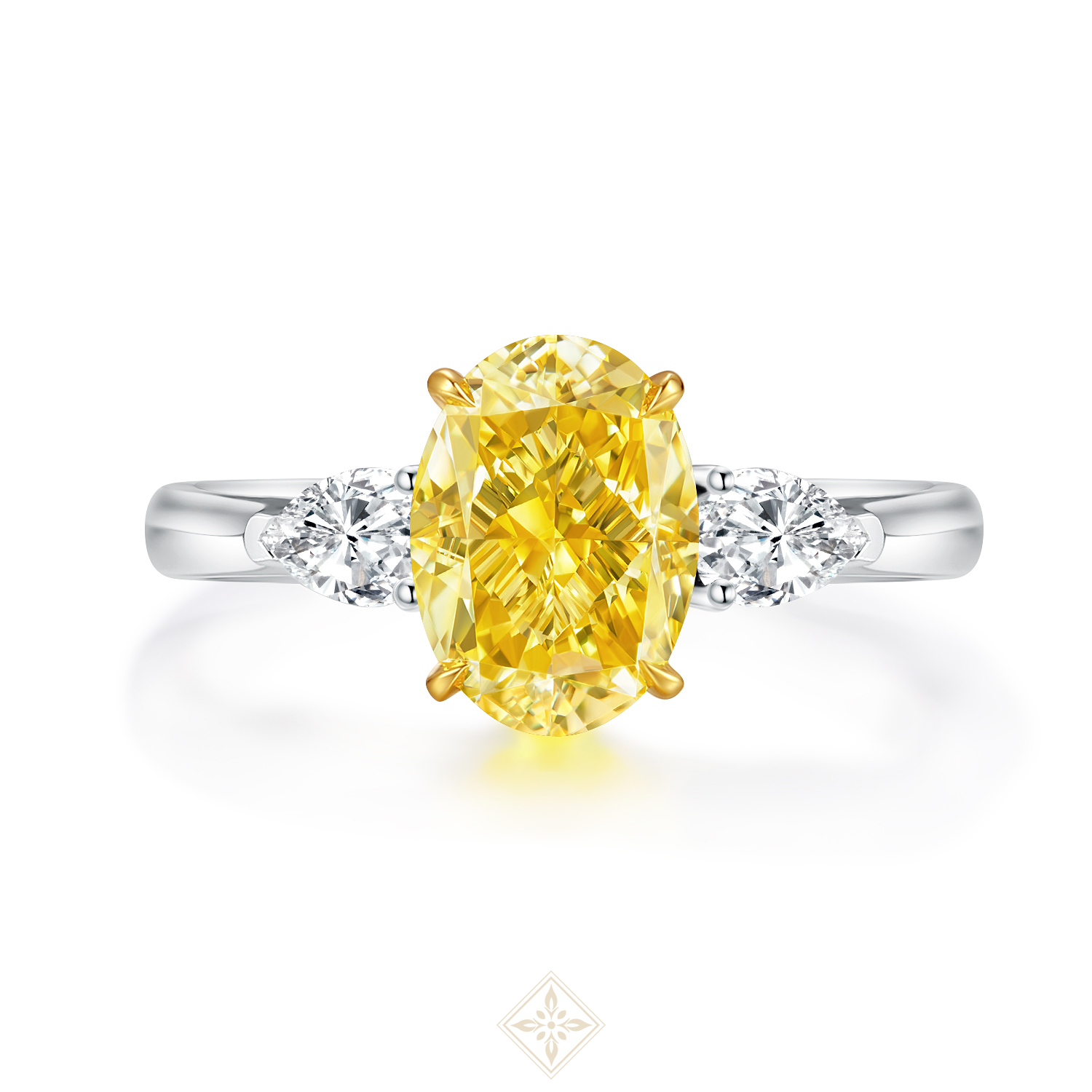 Colored Diamond Trilogy Ring