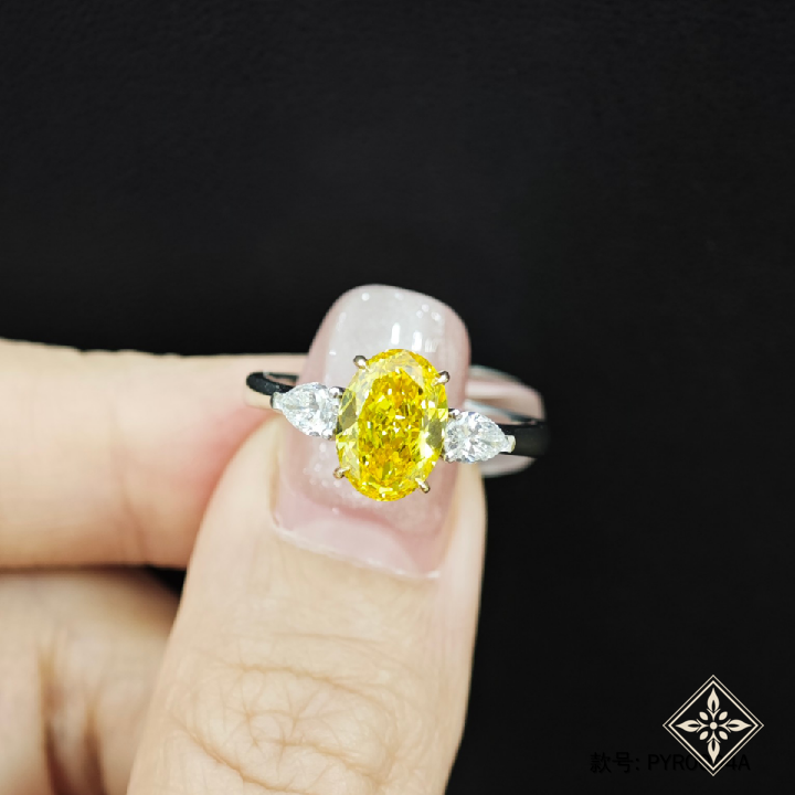 Colored Diamond Trilogy Ring