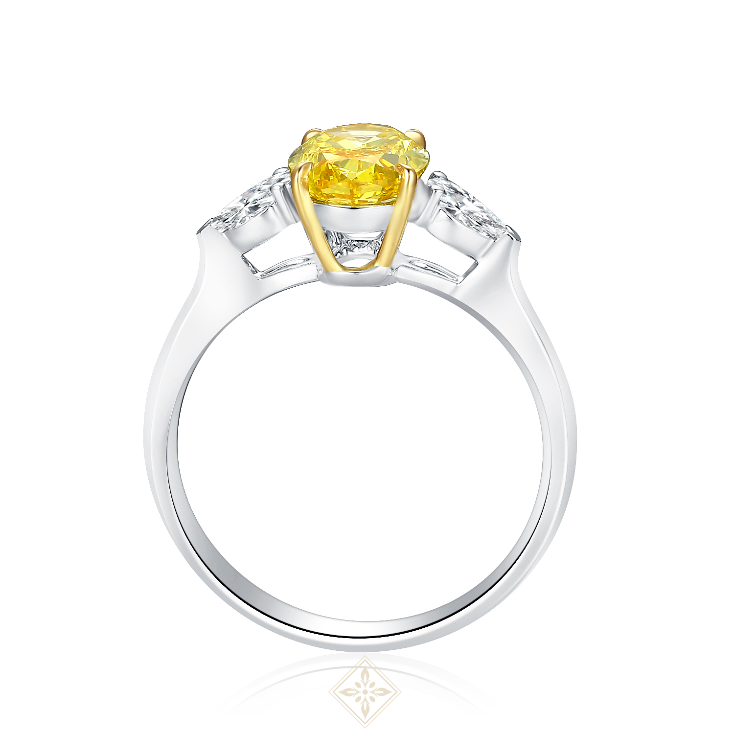 Colored Diamond Trilogy Ring