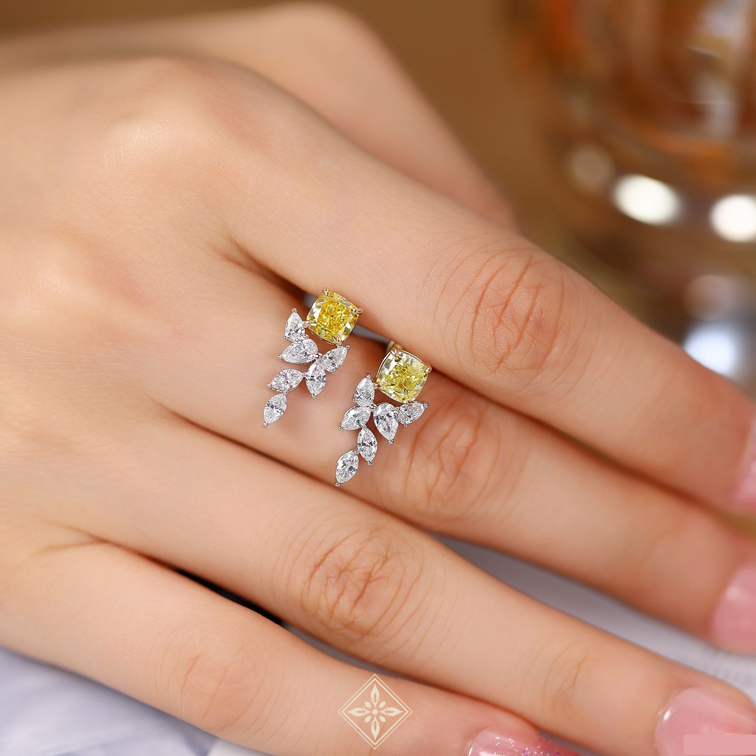 Colored Diamond Earrings