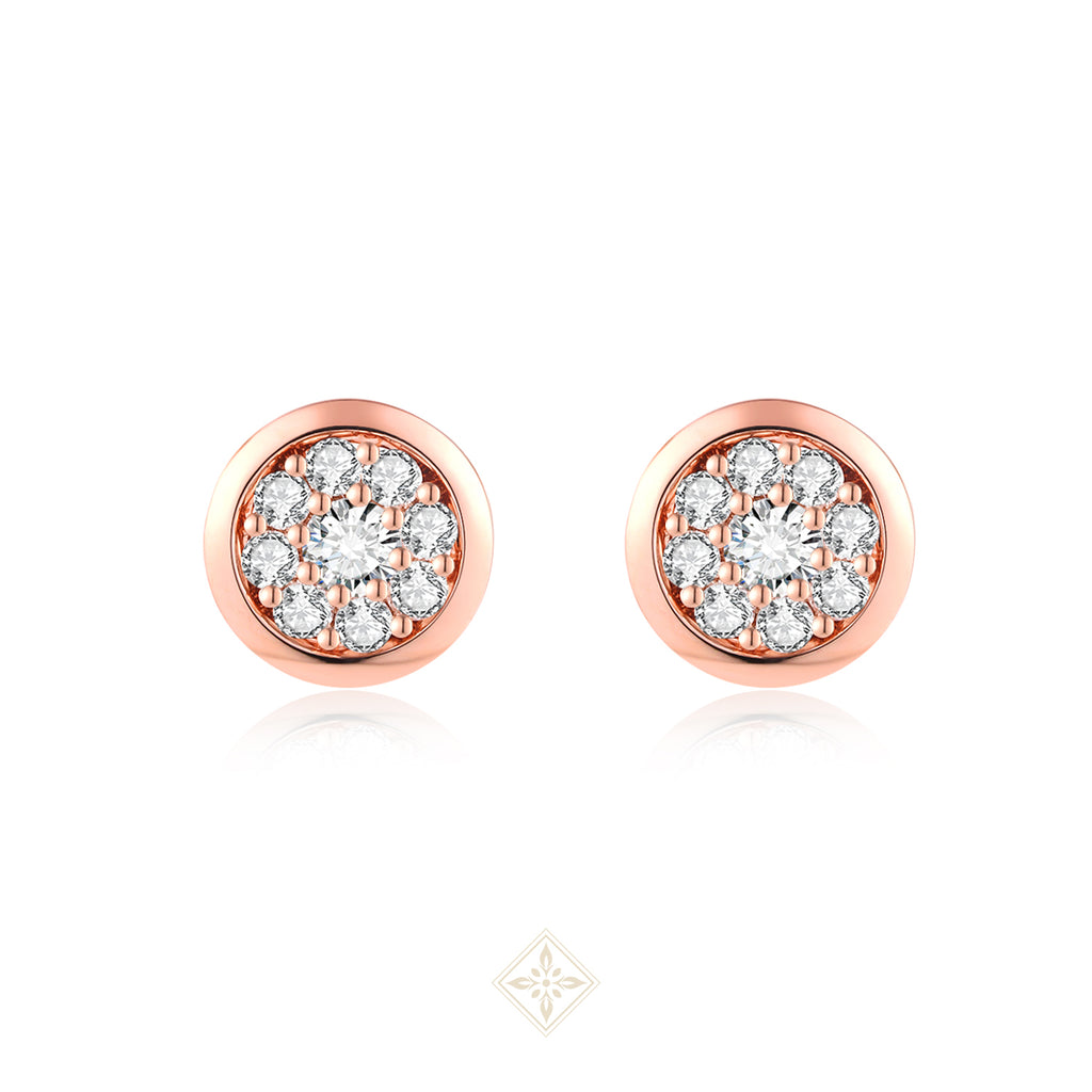 Rose Gold Diamond Earrings