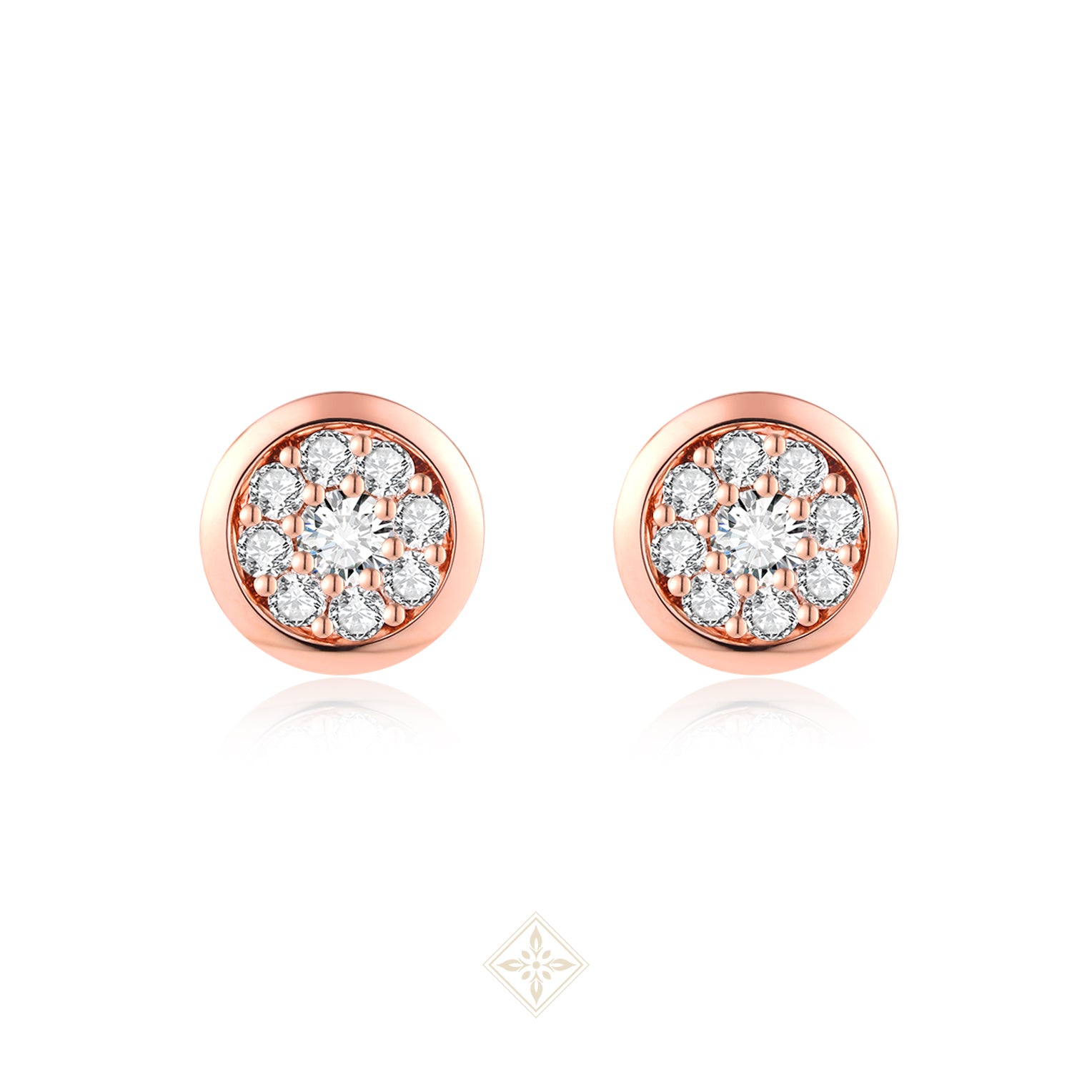Rose Gold Diamond Earrings