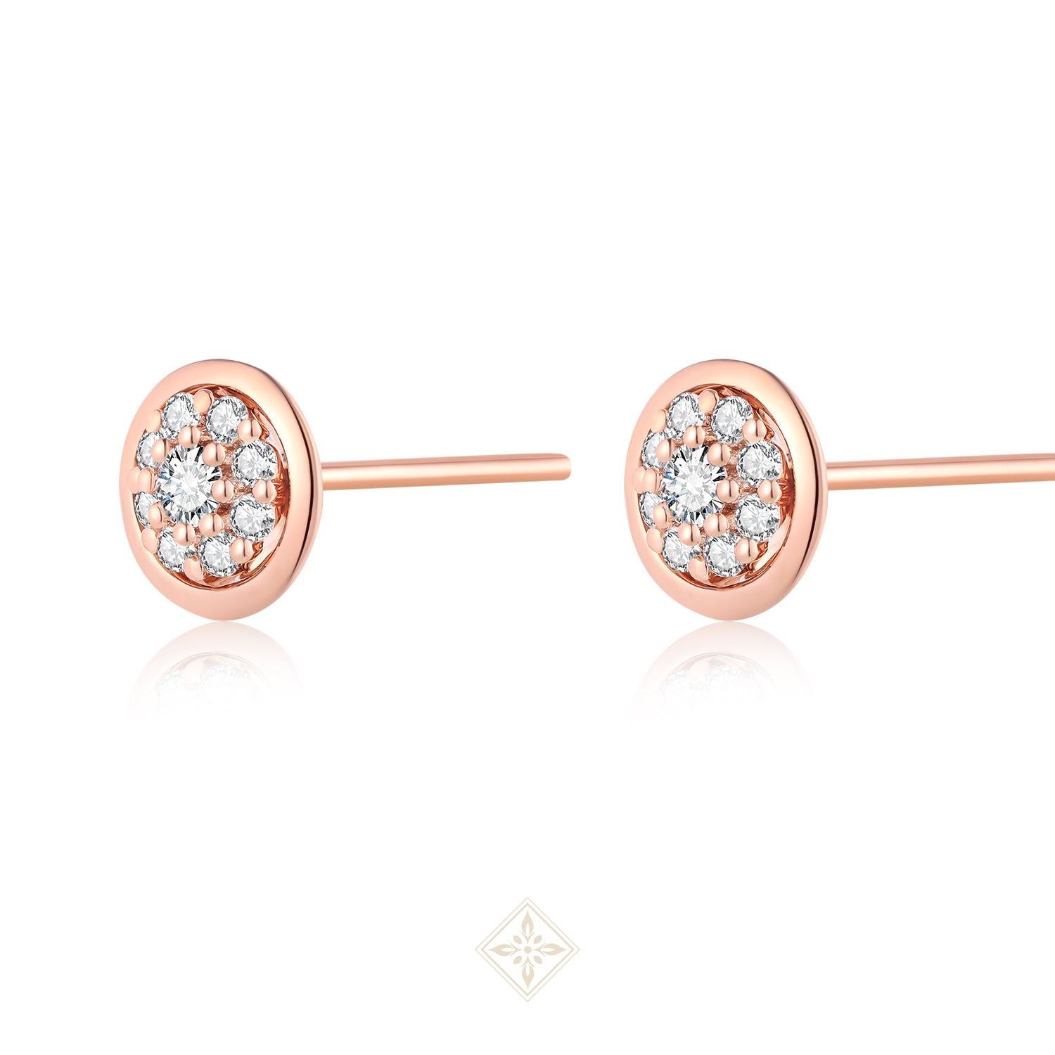 Rose Gold Diamond Earrings