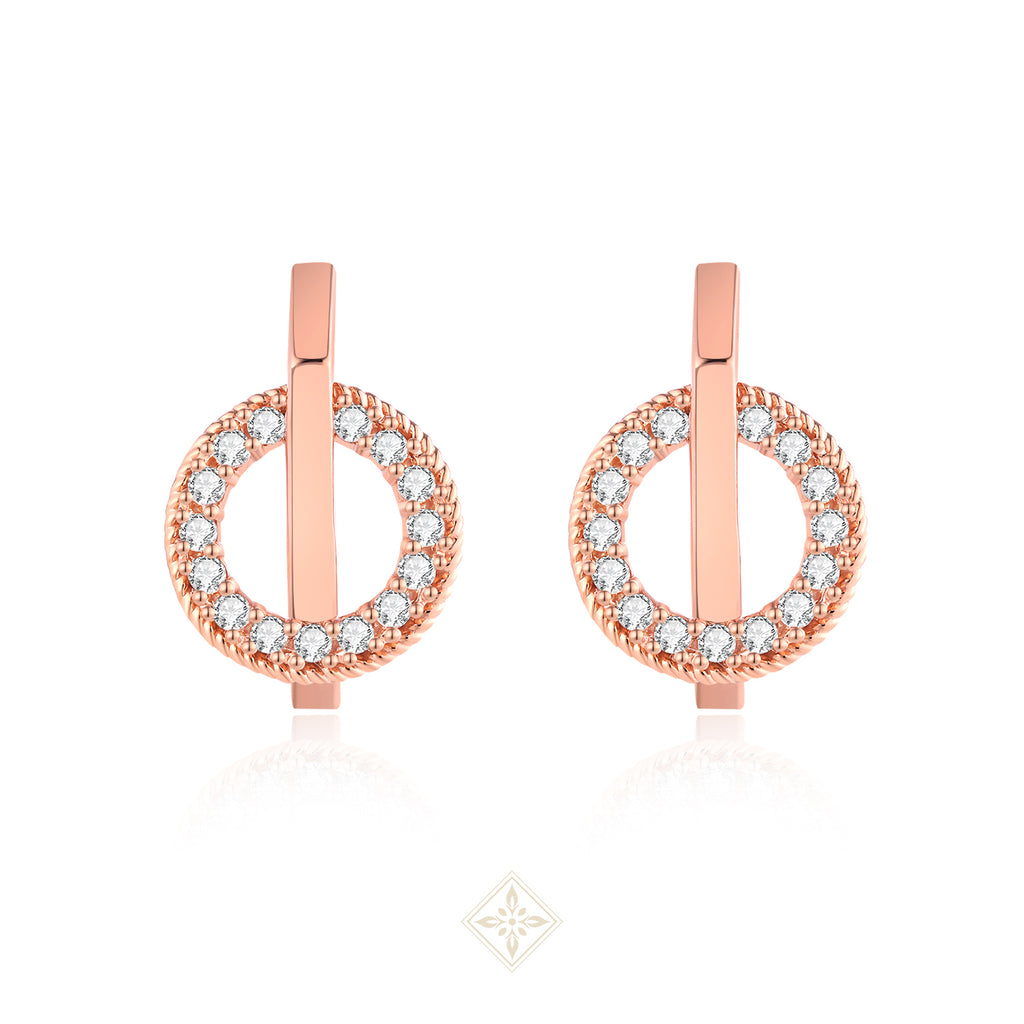 Rose Gold Diamond Earrings