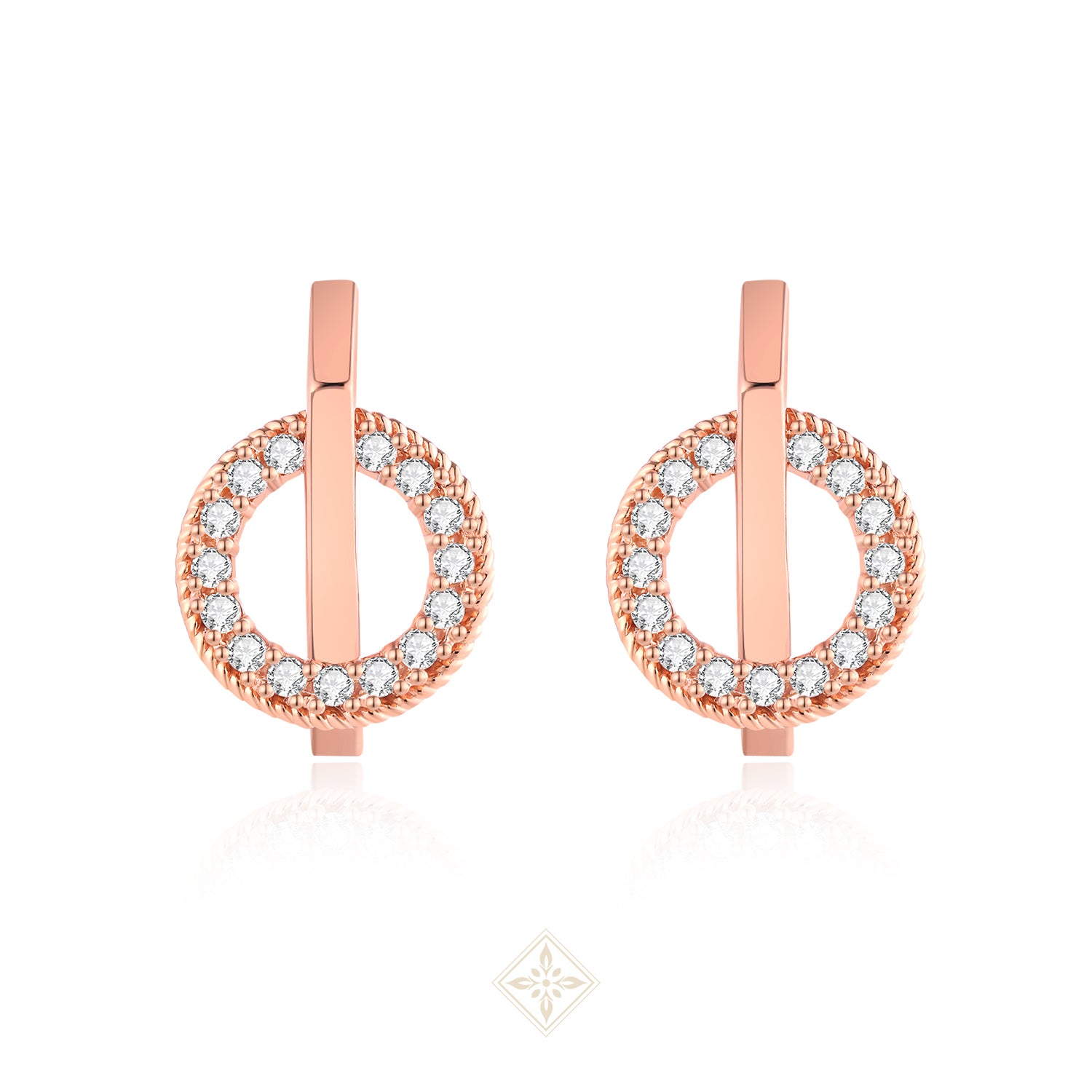 Rose Gold Diamond Earrings