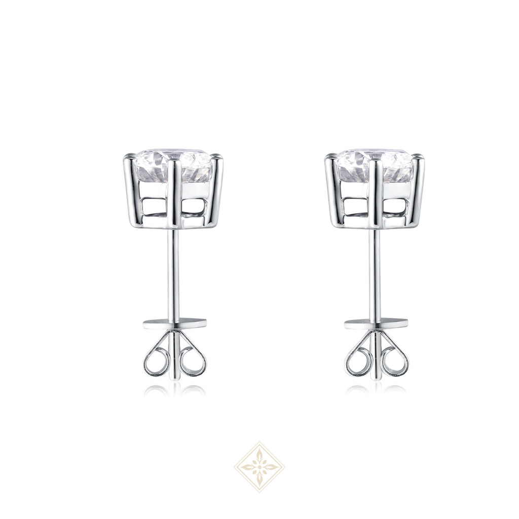 Classic Round Diamond Stud Earrings