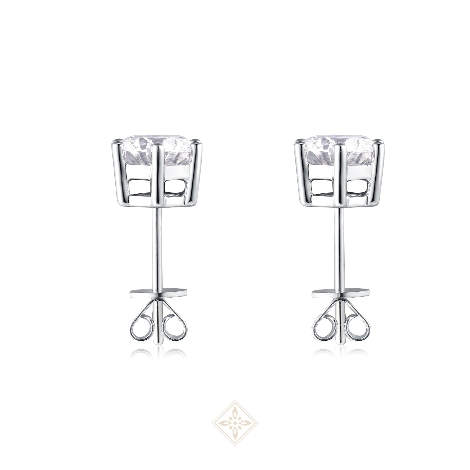 Classic Round Diamond Stud Earrings