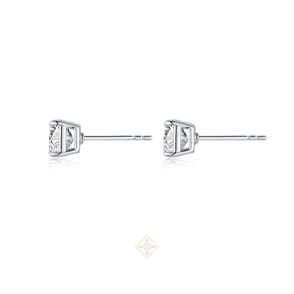 Classic Asscher Diamond Stud Earrings
