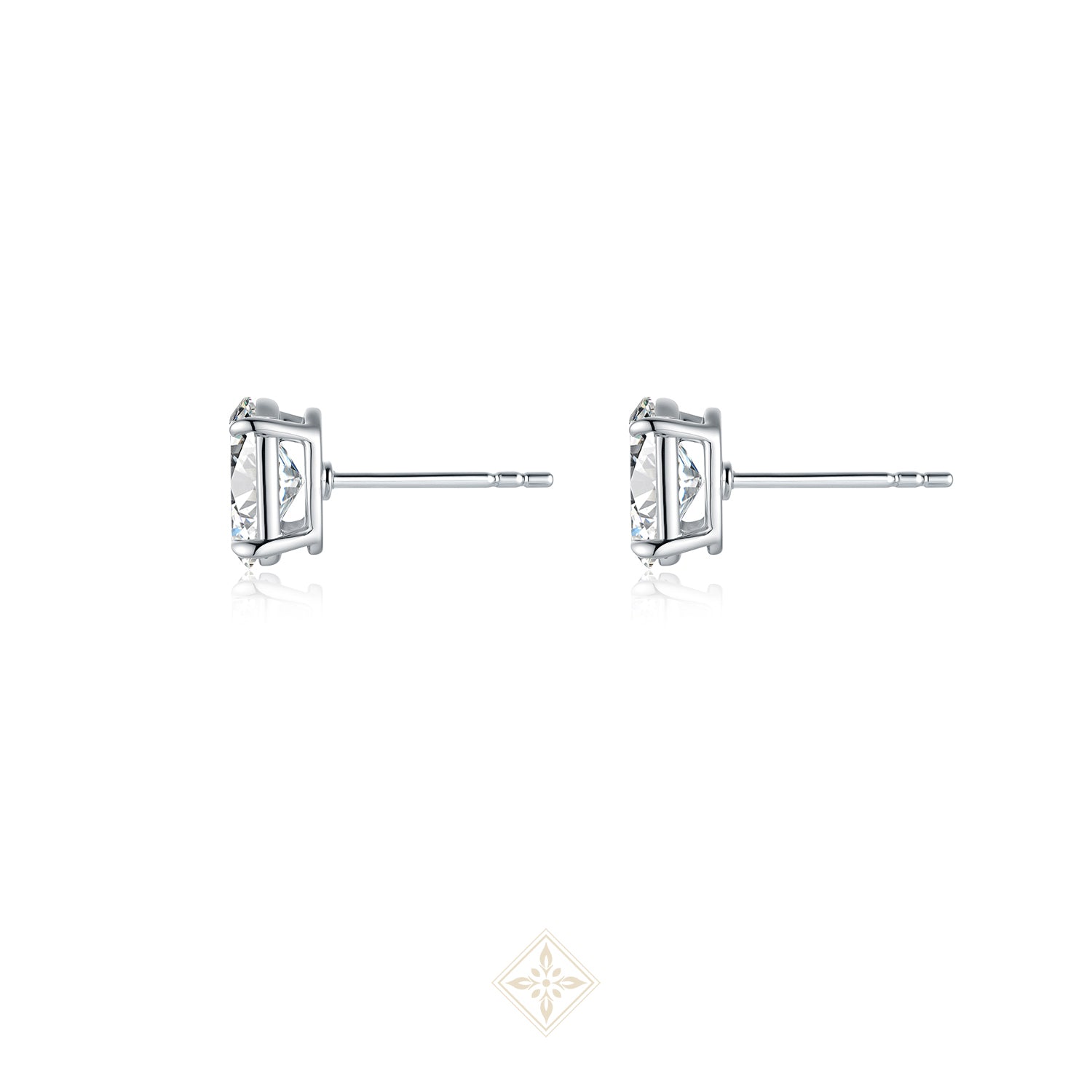 Classic Oval Diamond Stud Earrings