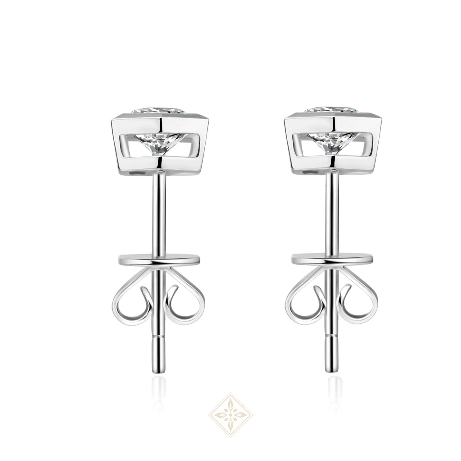 Hexa Diamond Stud Earrings
