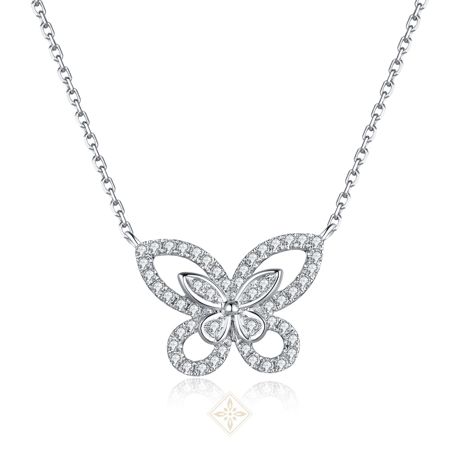 Diamond Butterfly Necklace
