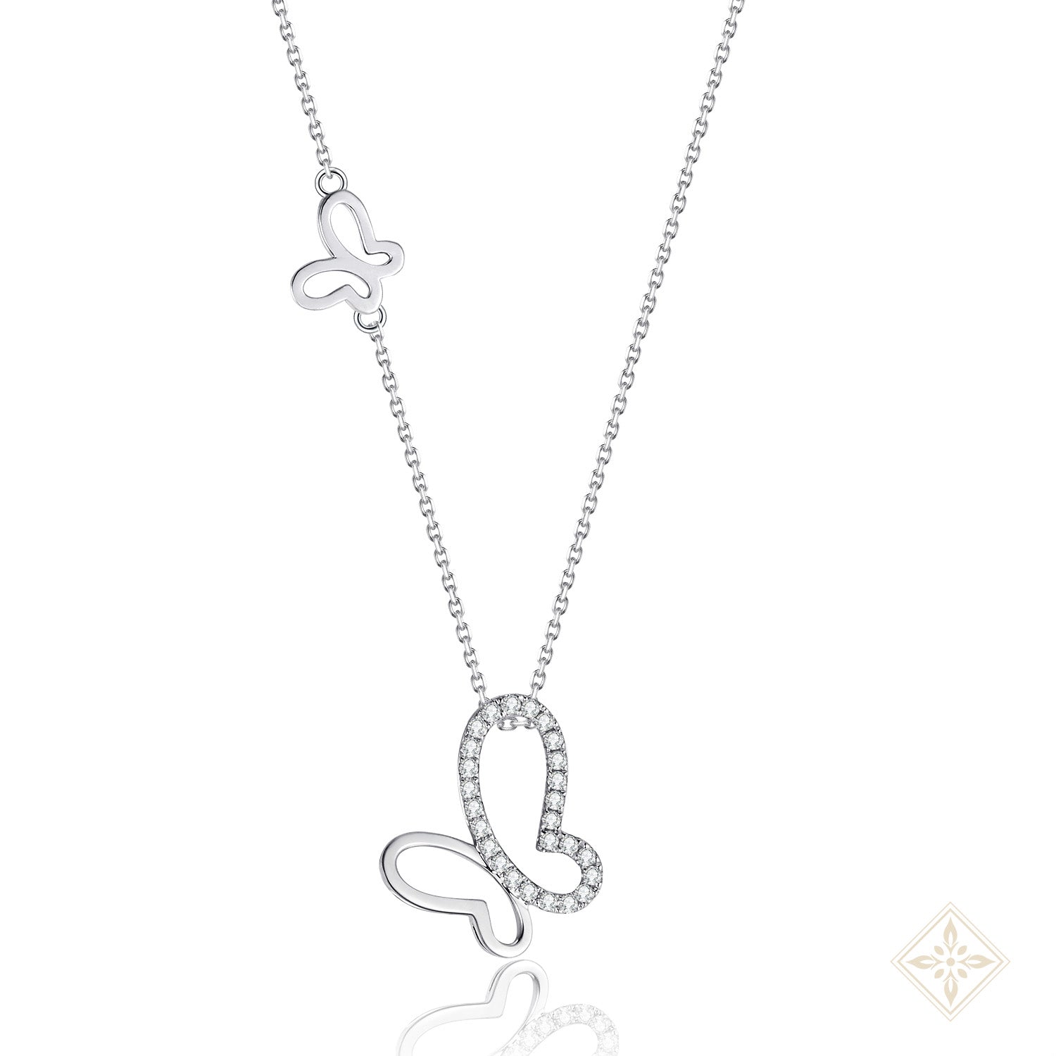 Diamond Butterfly Necklace