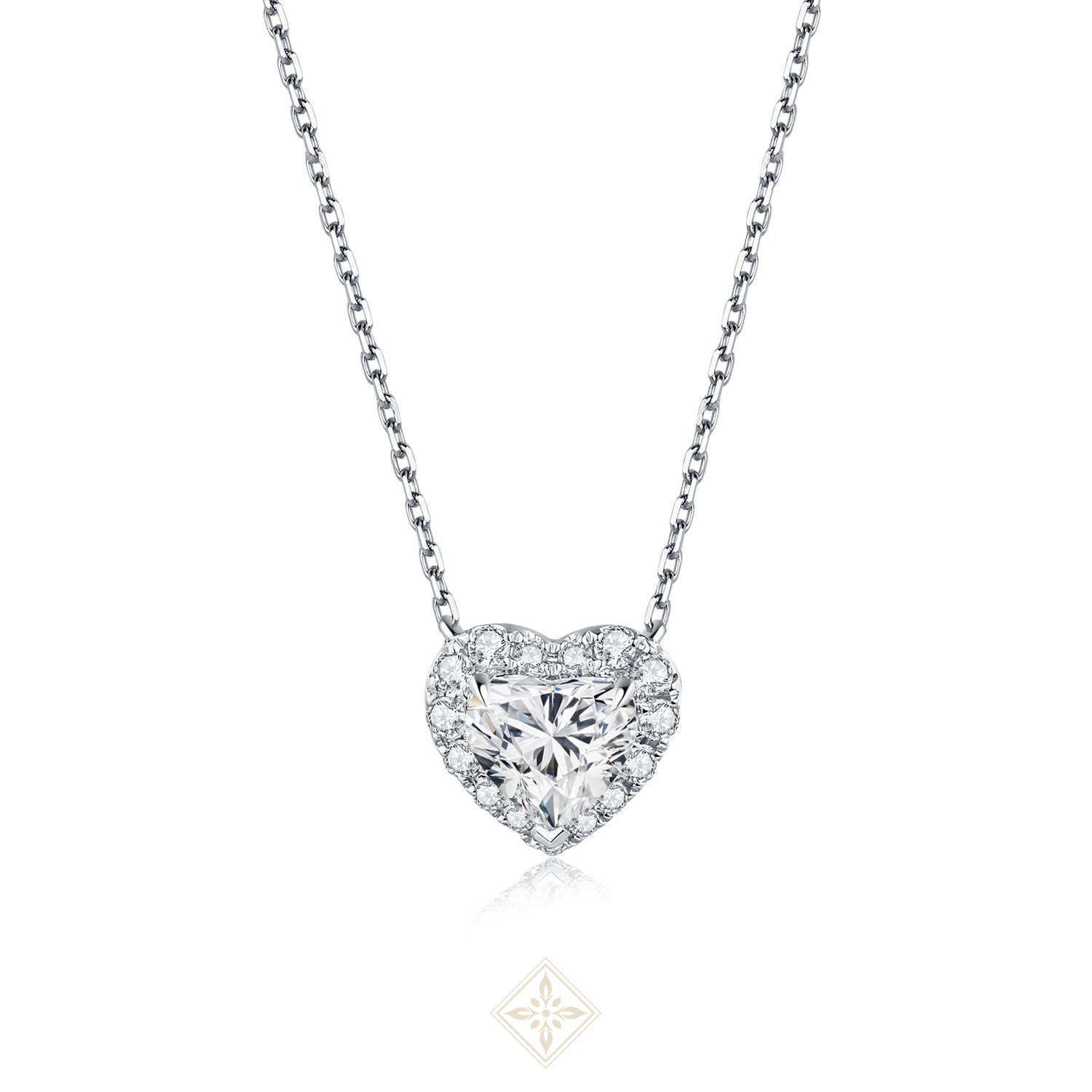 Halo Heart Diamond Necklace
