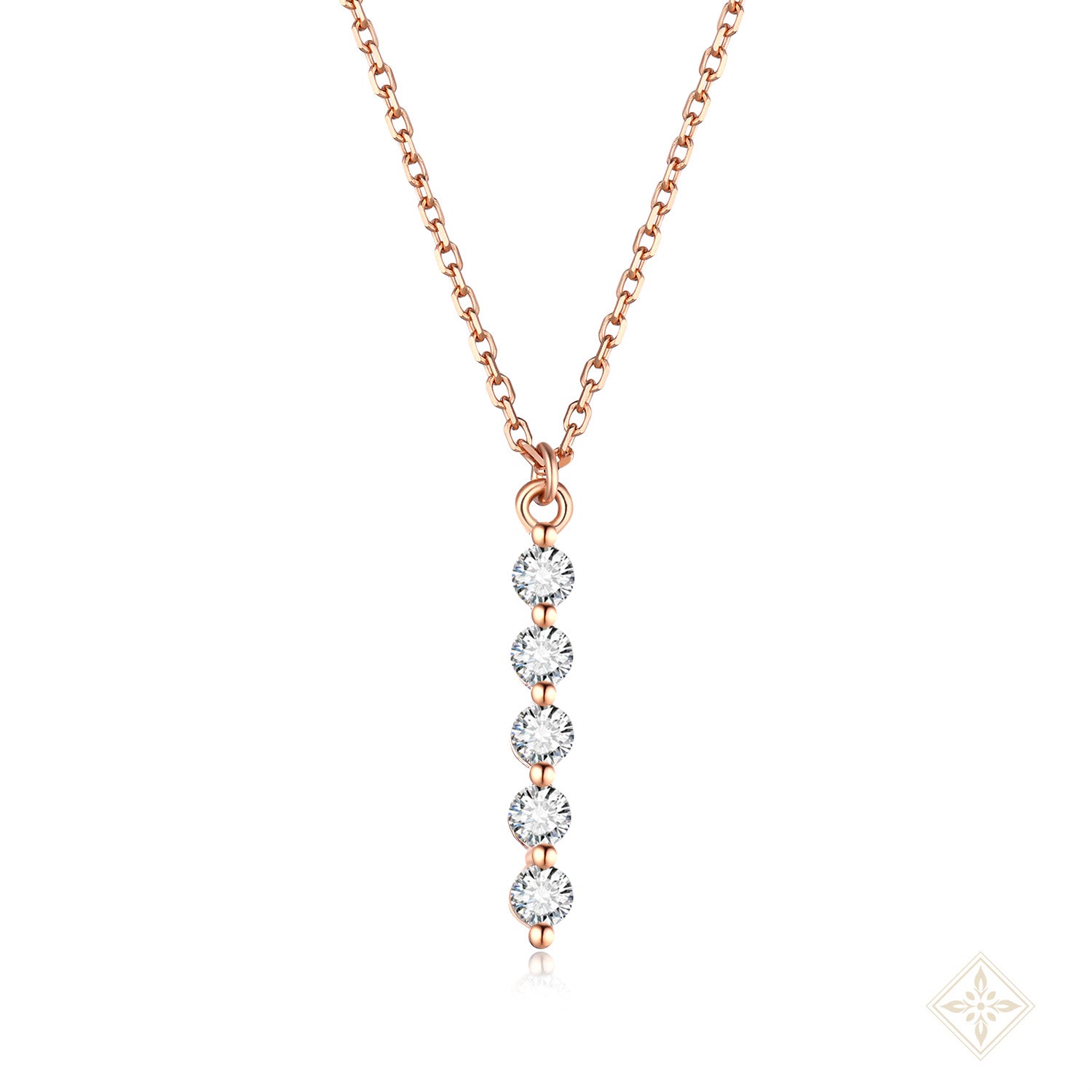 Rose Gold Diamond Necklace