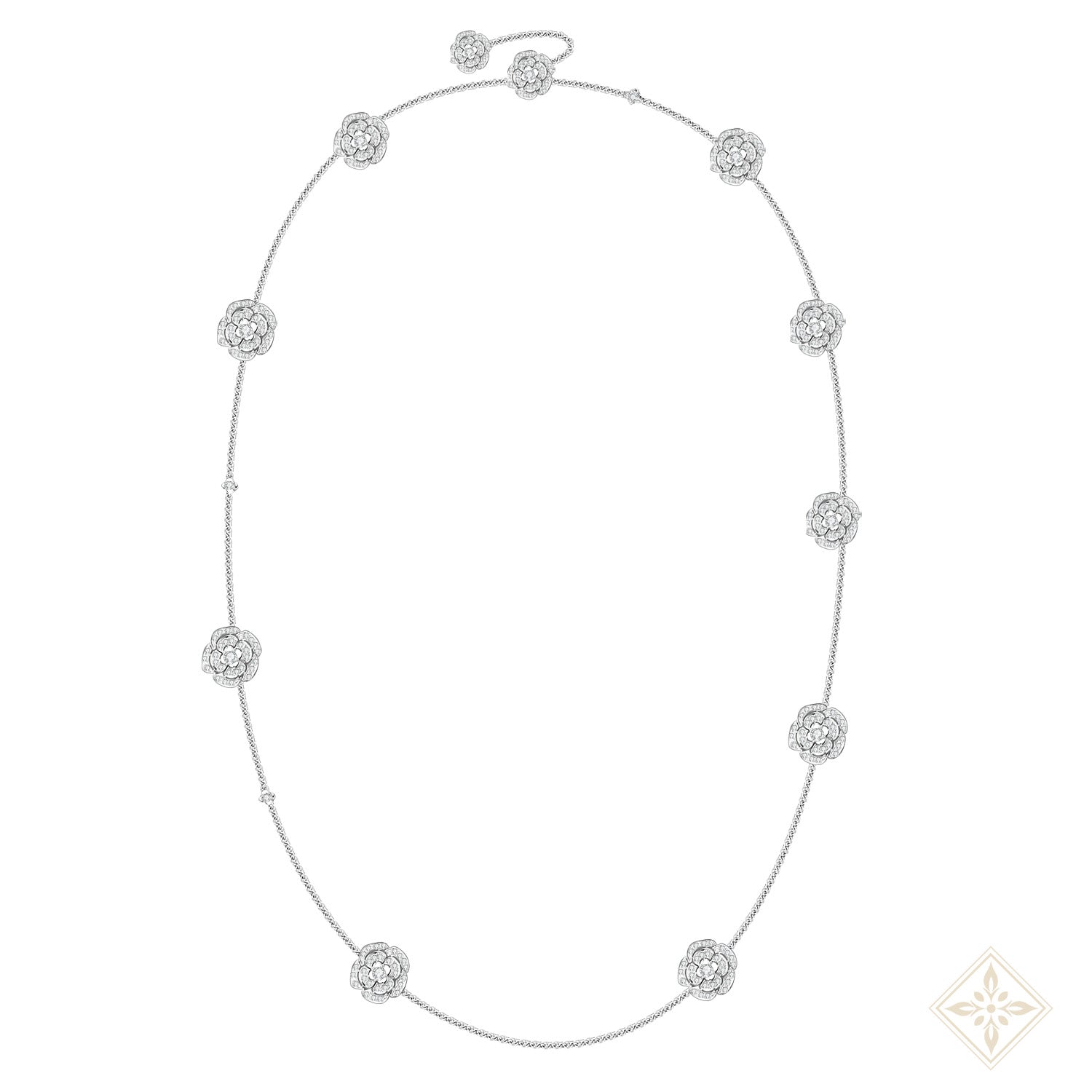 Diamond Rose Necklace