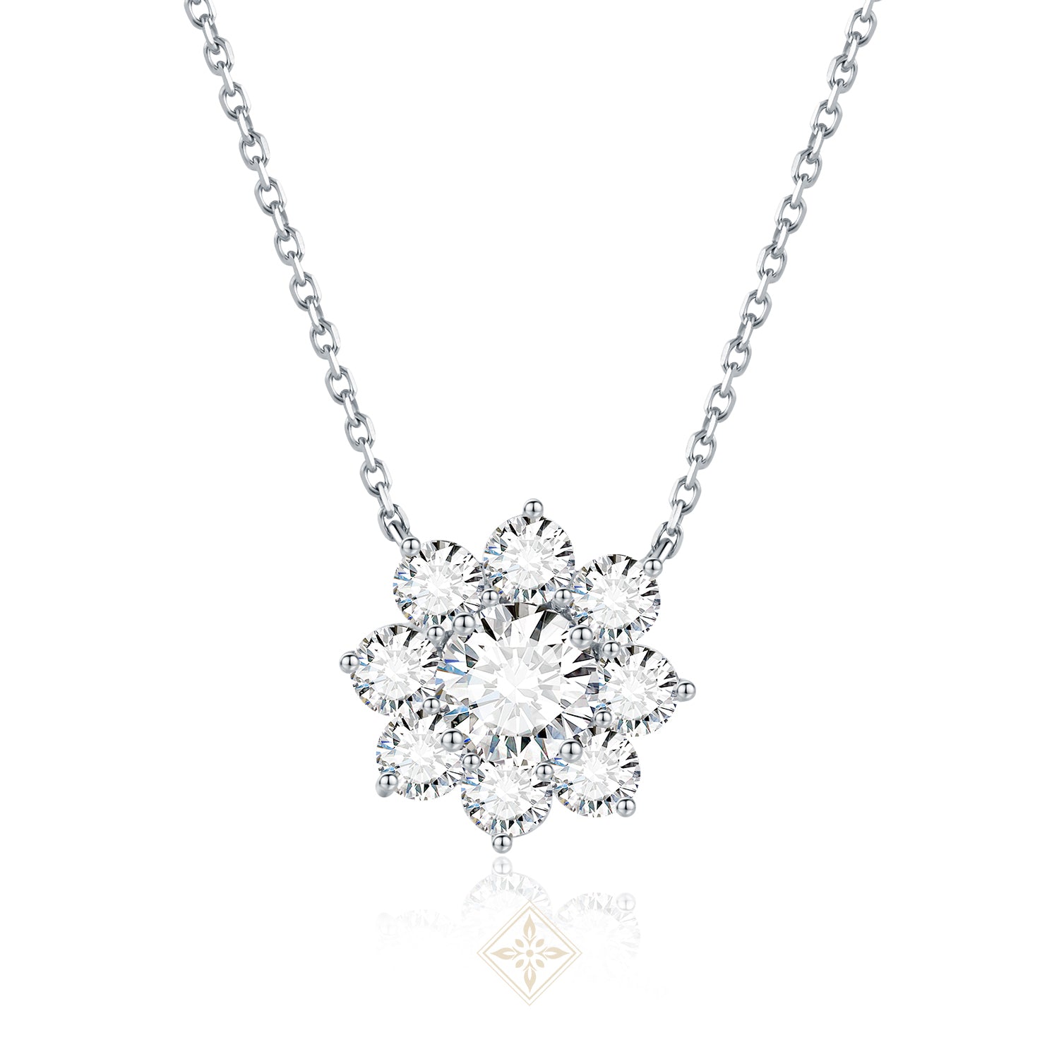 Diamond Flower Necklace