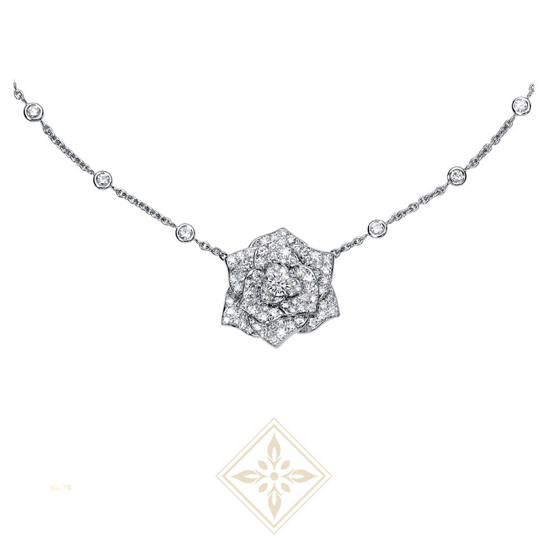 Diamond Rose Necklace