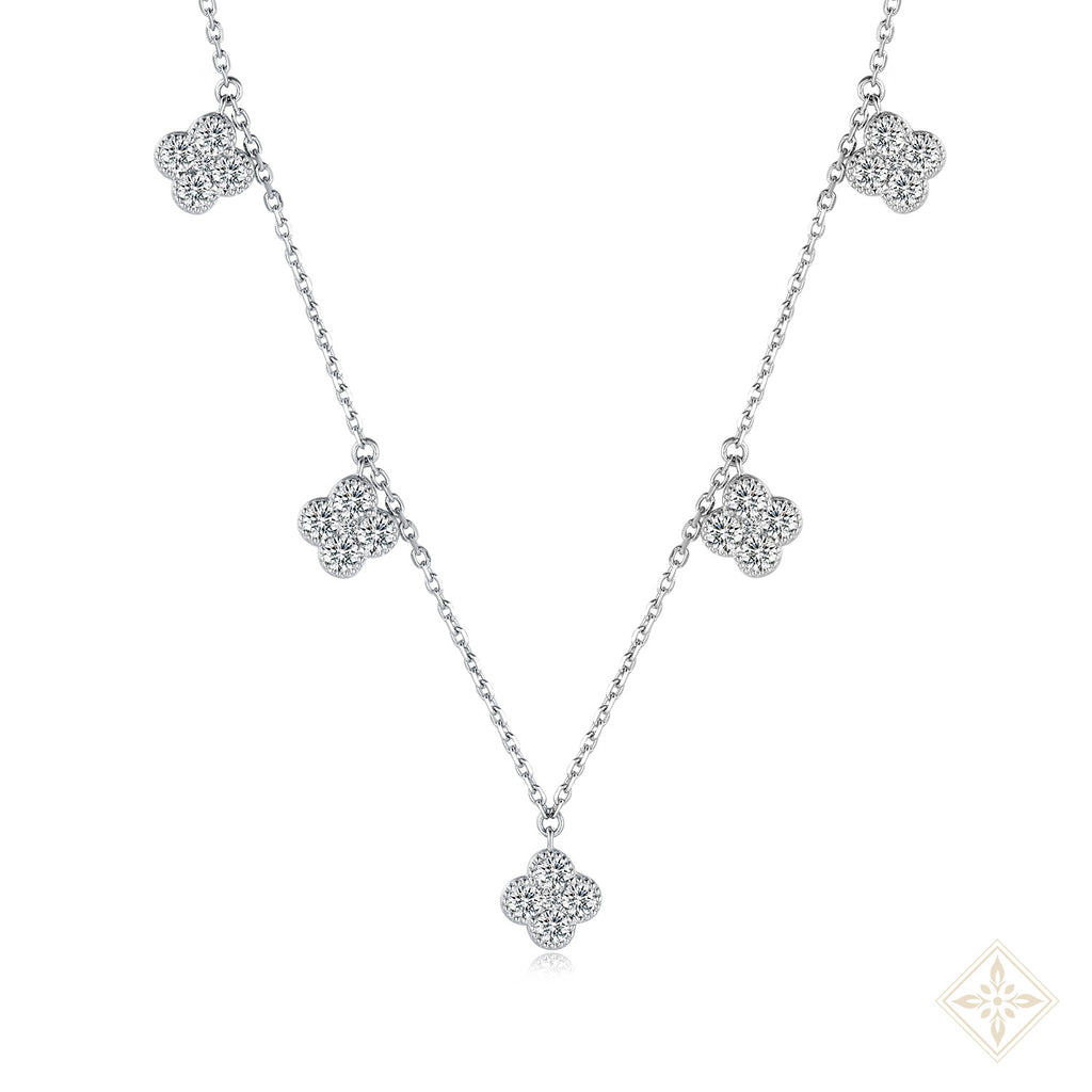 Diamond Flower Necklace