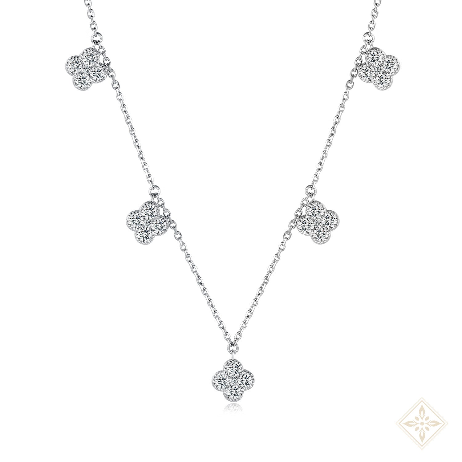 Diamond Flower Necklace