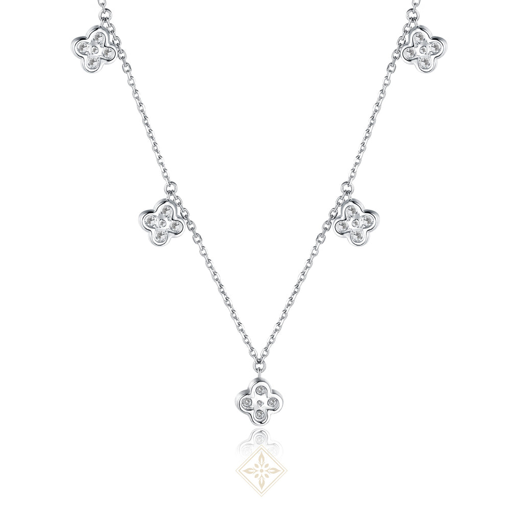 Diamond Flower Necklace