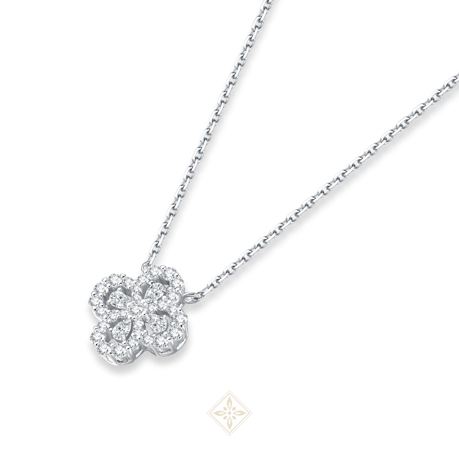 Diamond Flower Necklace