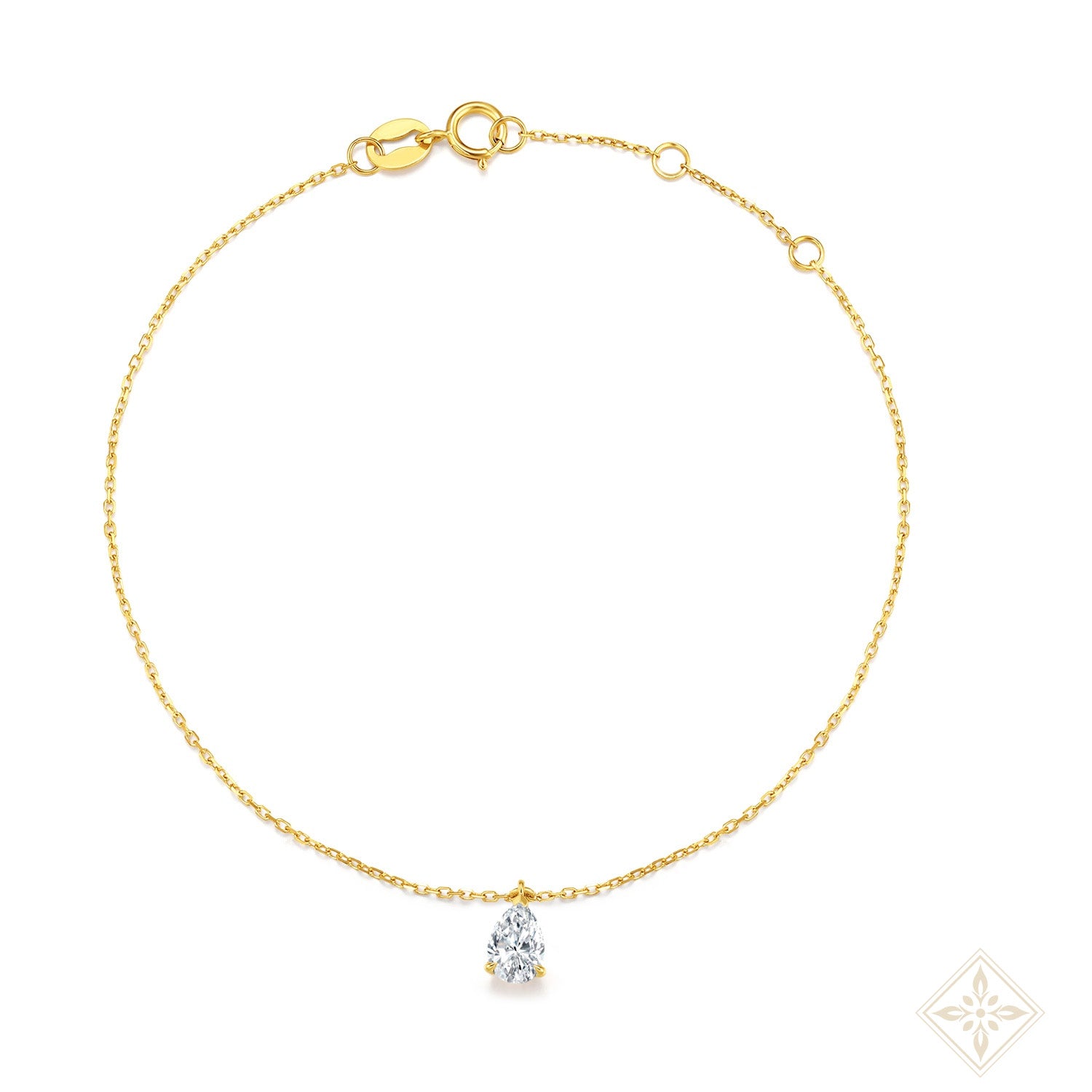 Pear Diamond Solitaire Necklace