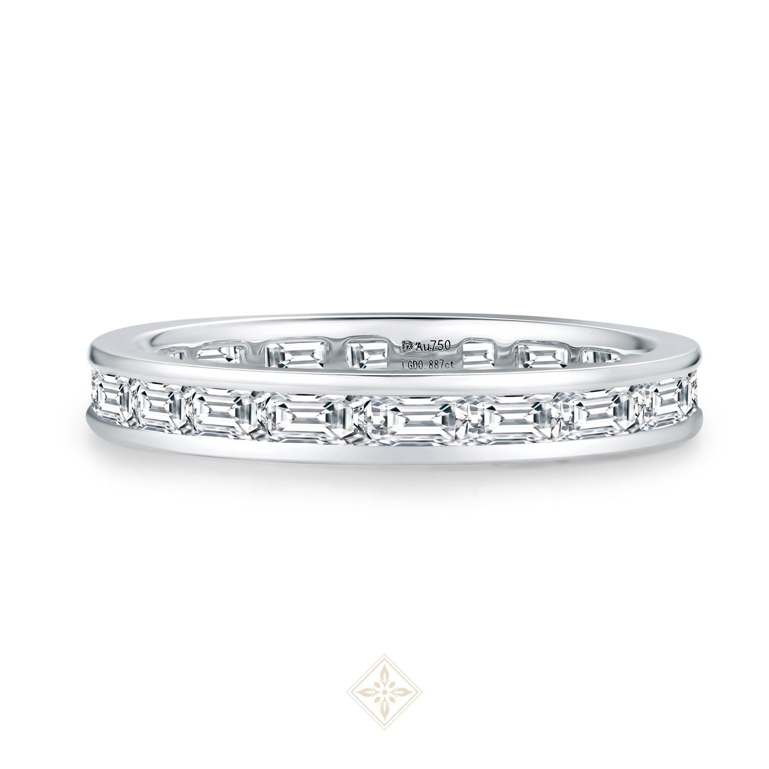 Full Eternity Emerald Ring