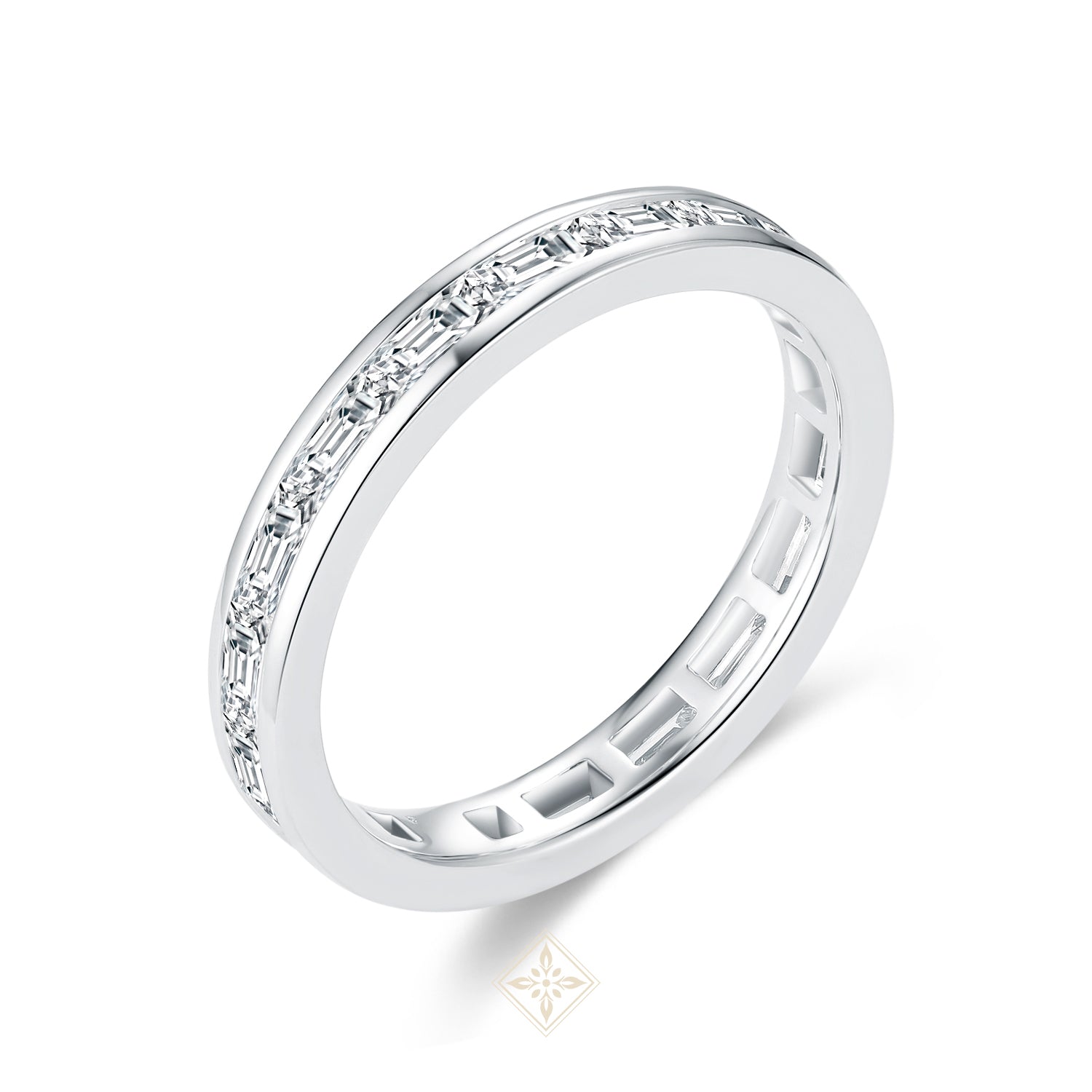 Full Eternity Emerald Ring