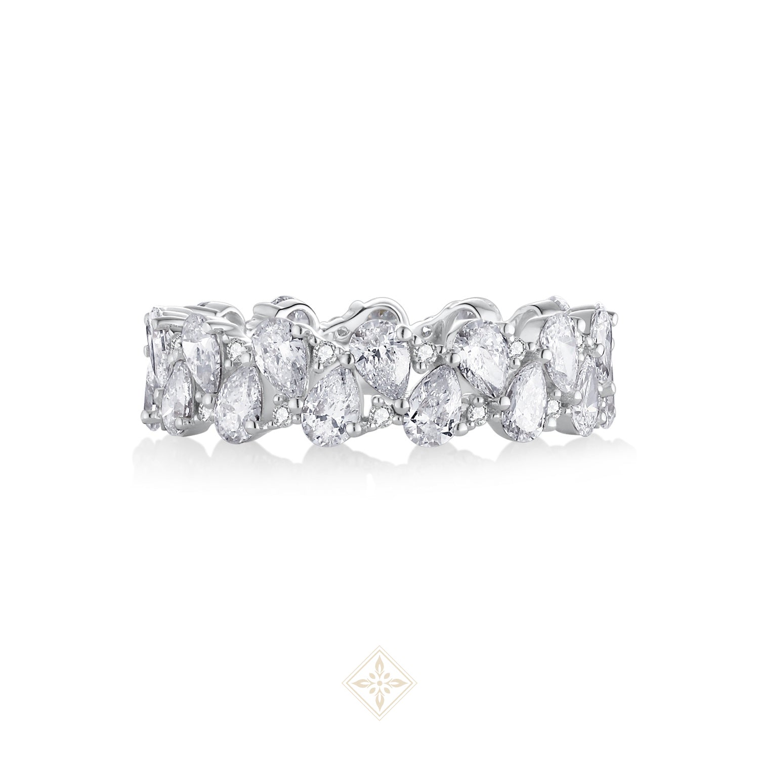 Full Eternity Pear Ring