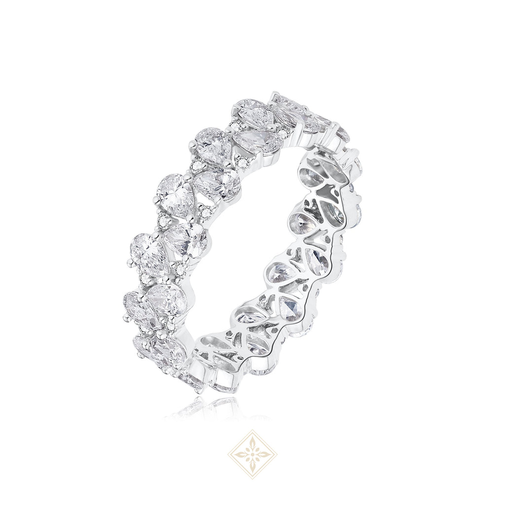 Full Eternity Pear Ring