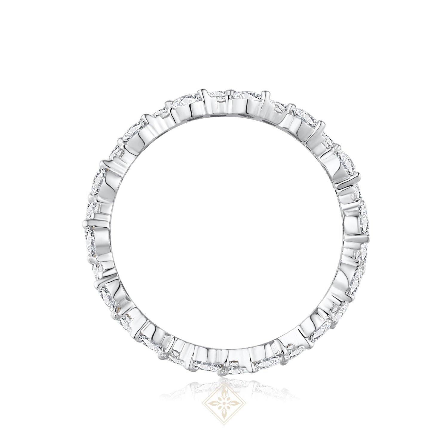 Full Eternity Pear Ring