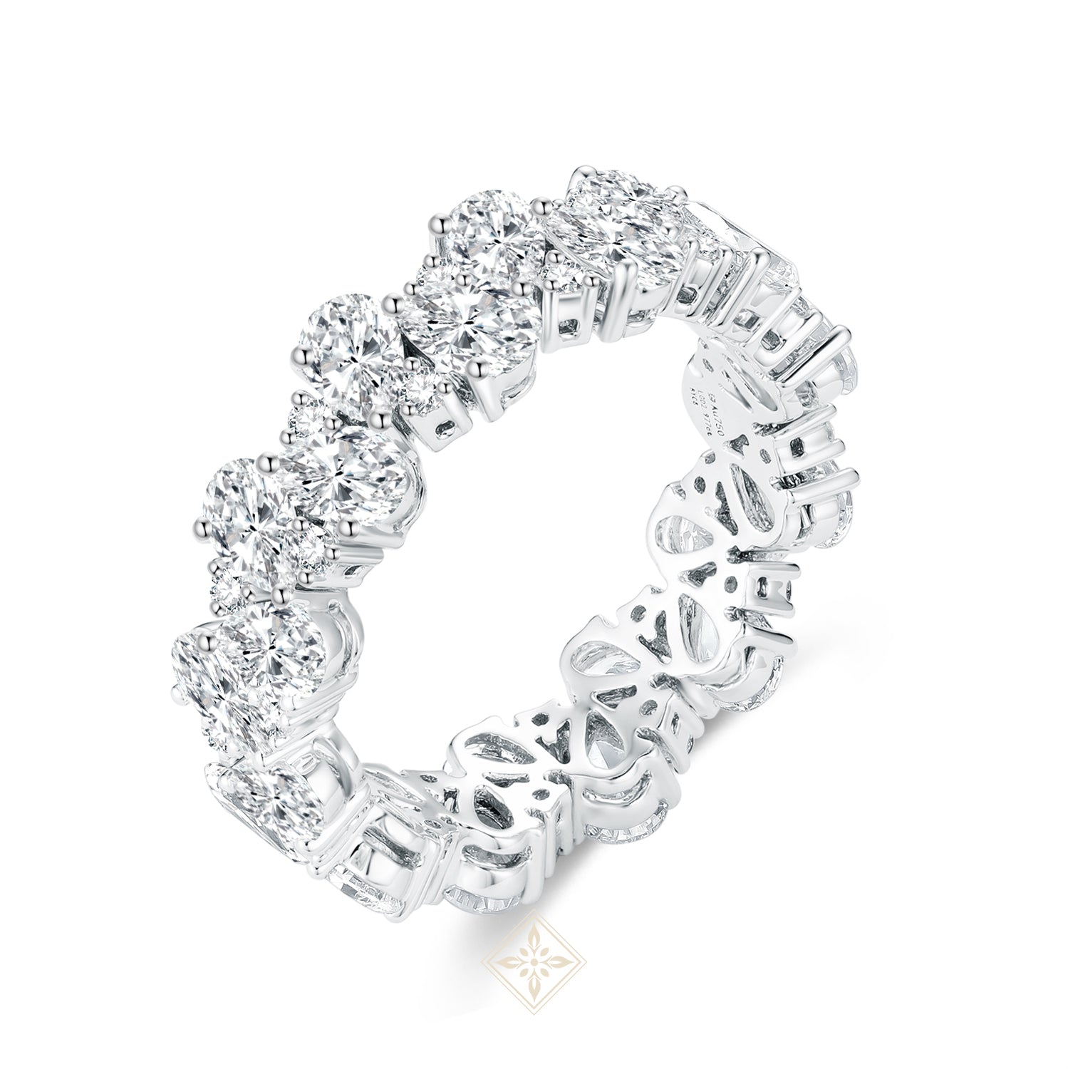 Full Eternity Pear Ring