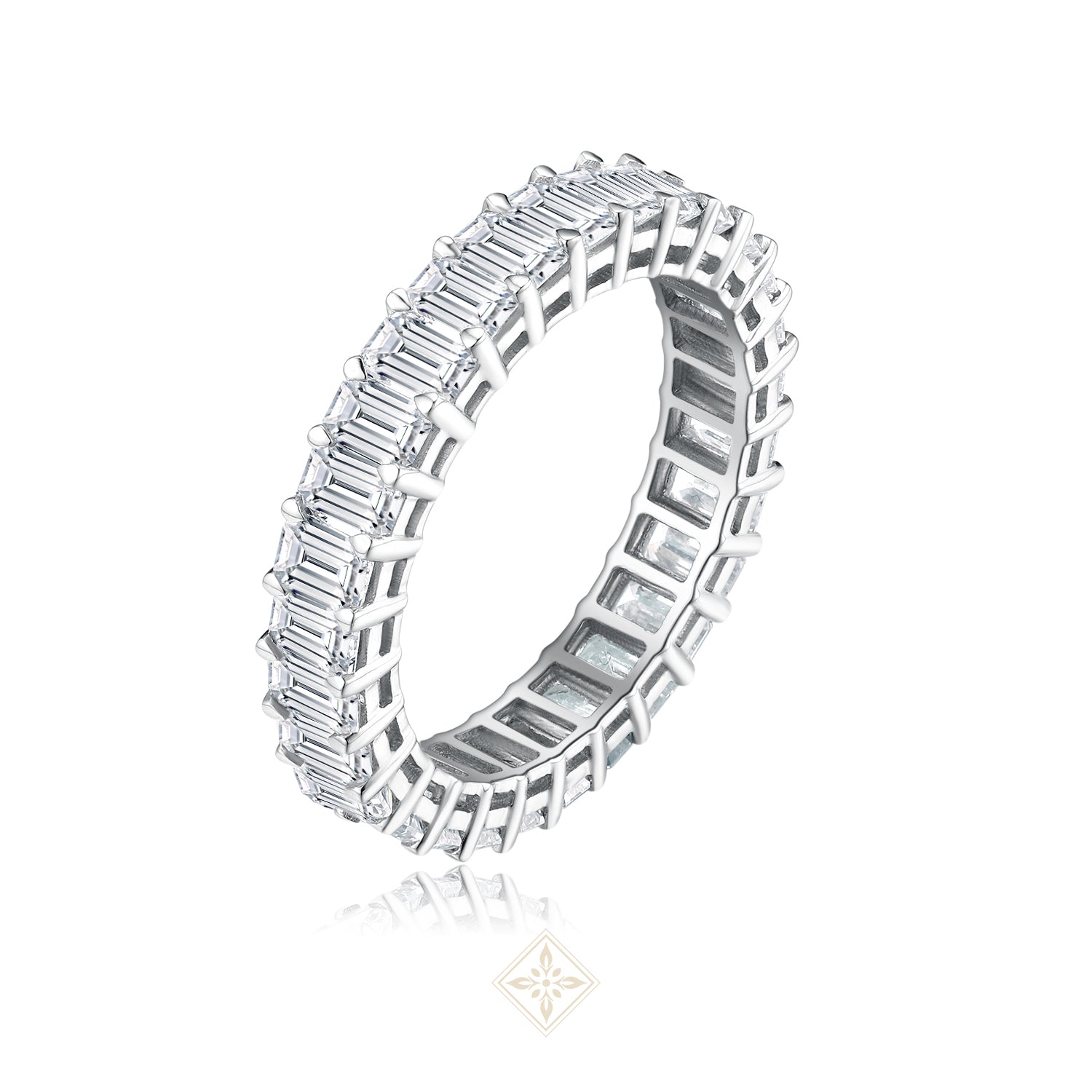 Full Eternity Emerald Ring