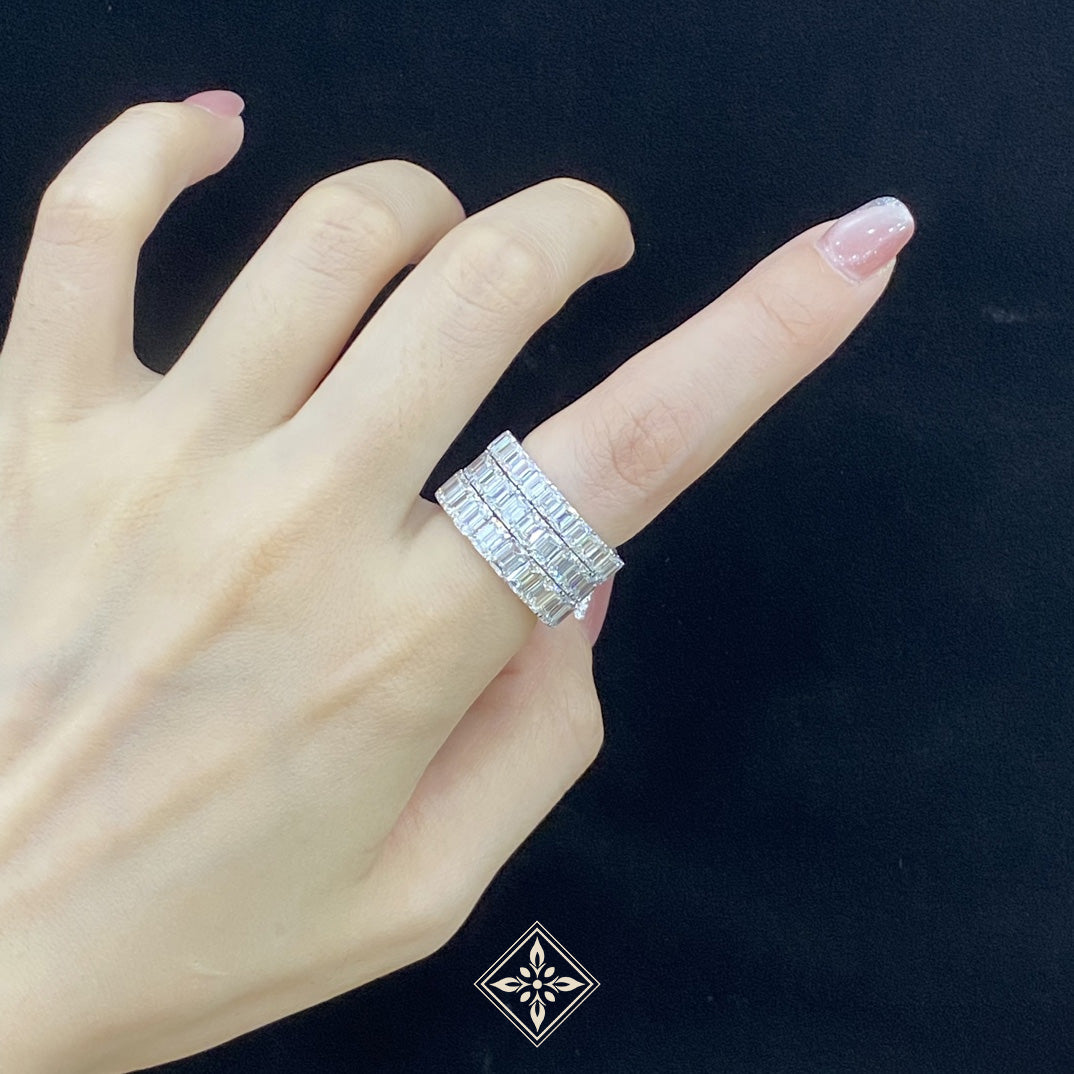 Full Eternity Emerald Ring