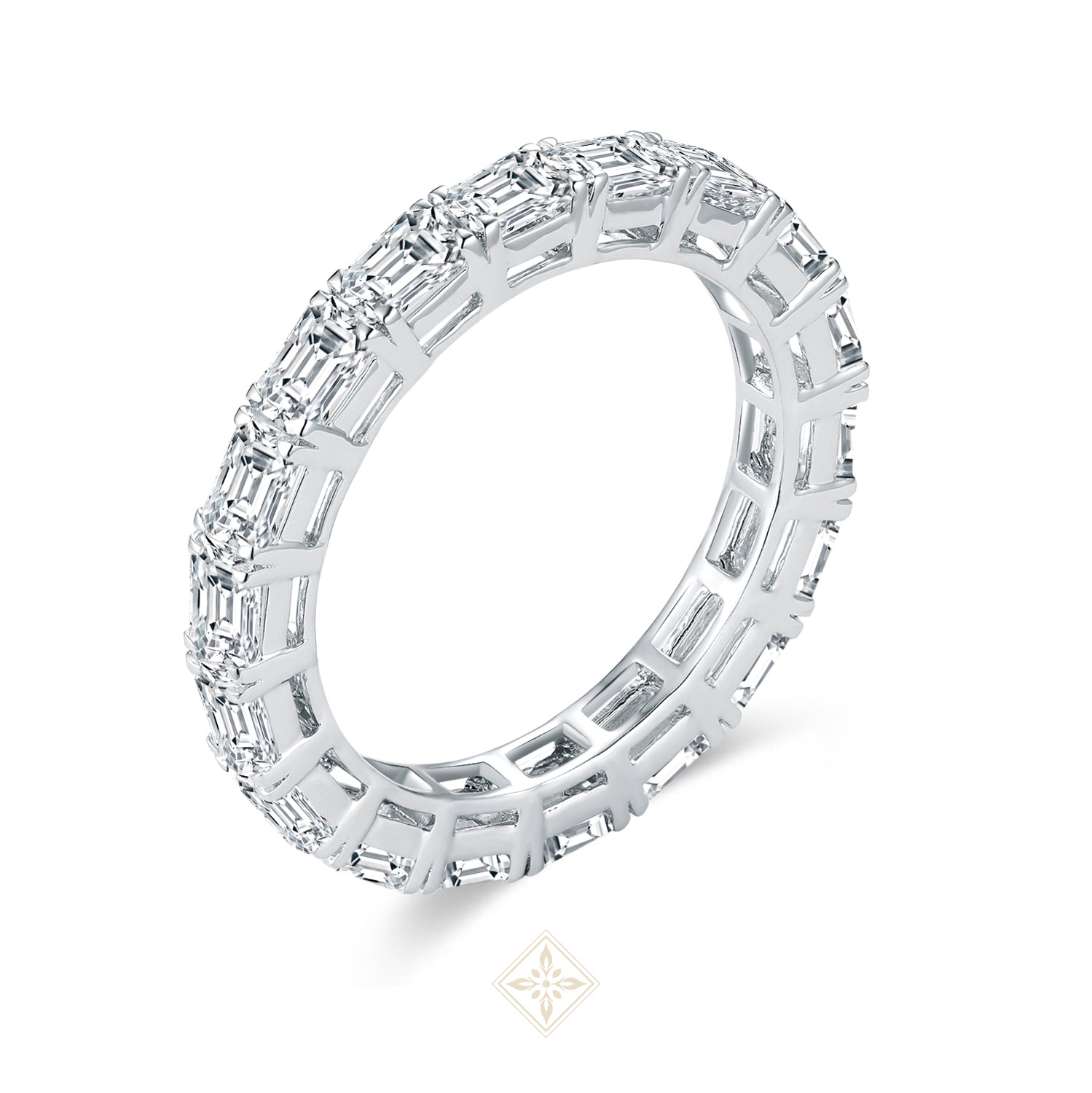 Full Eternity Emerald Ring