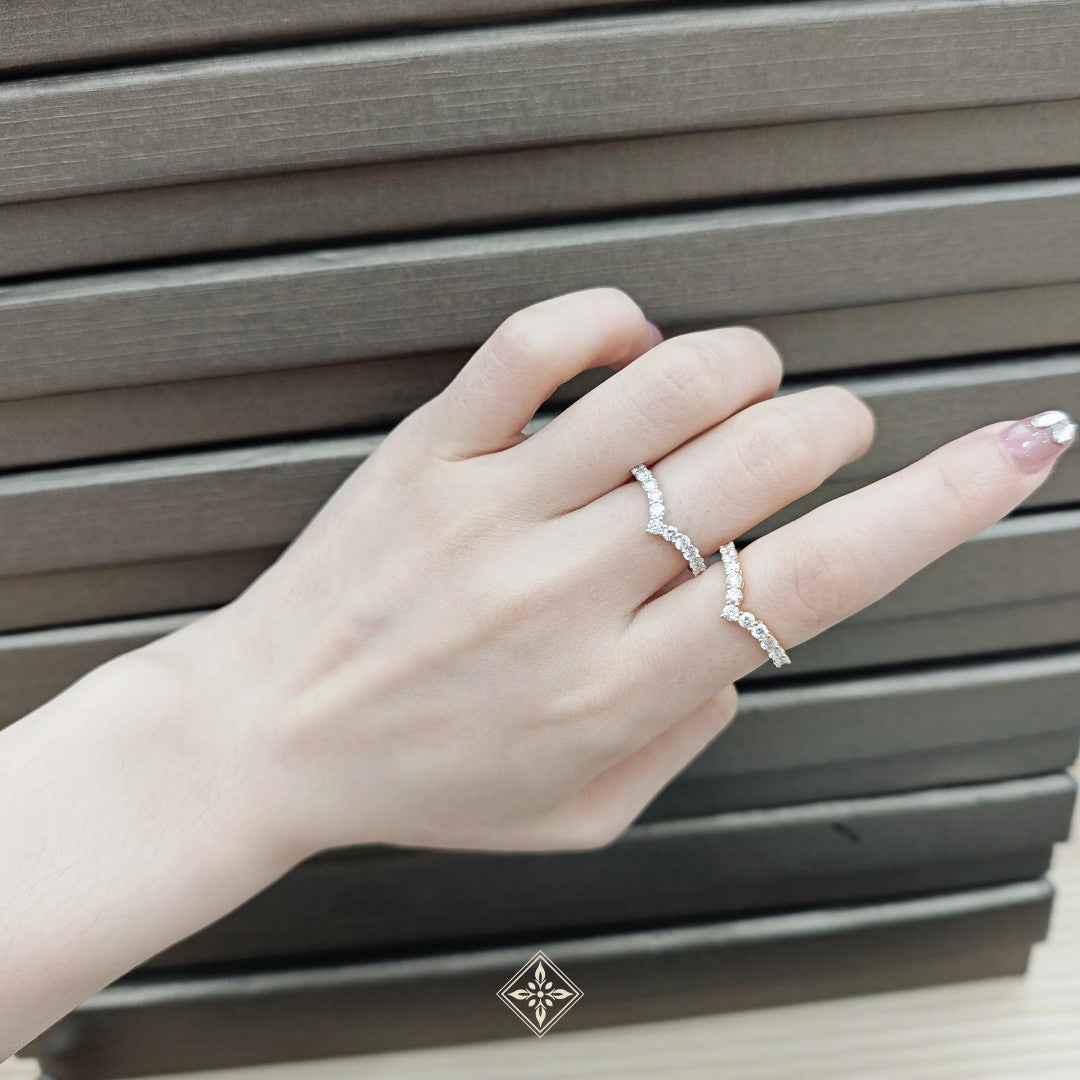 Half Eternity V Ring