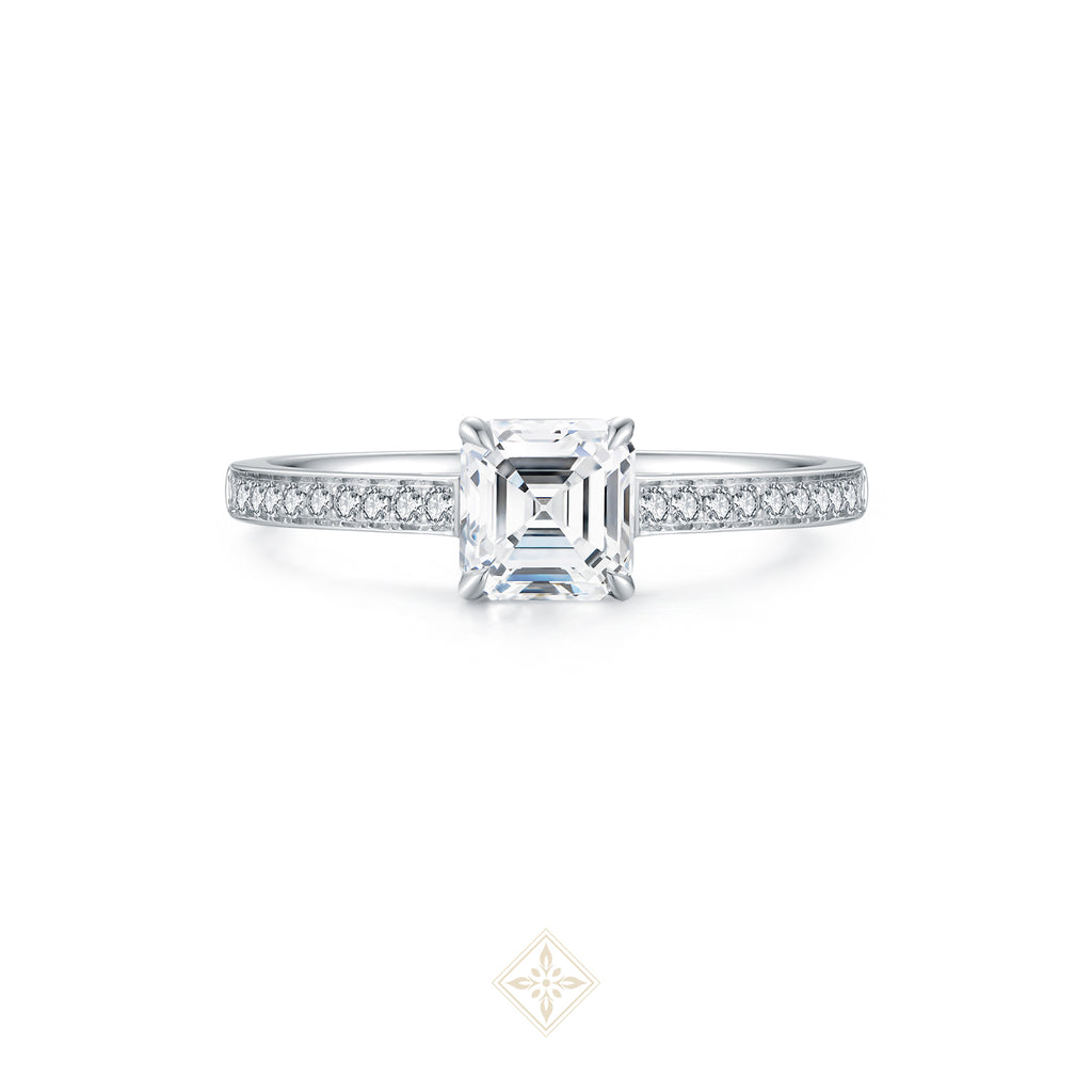 The Pave Solitaire Ring