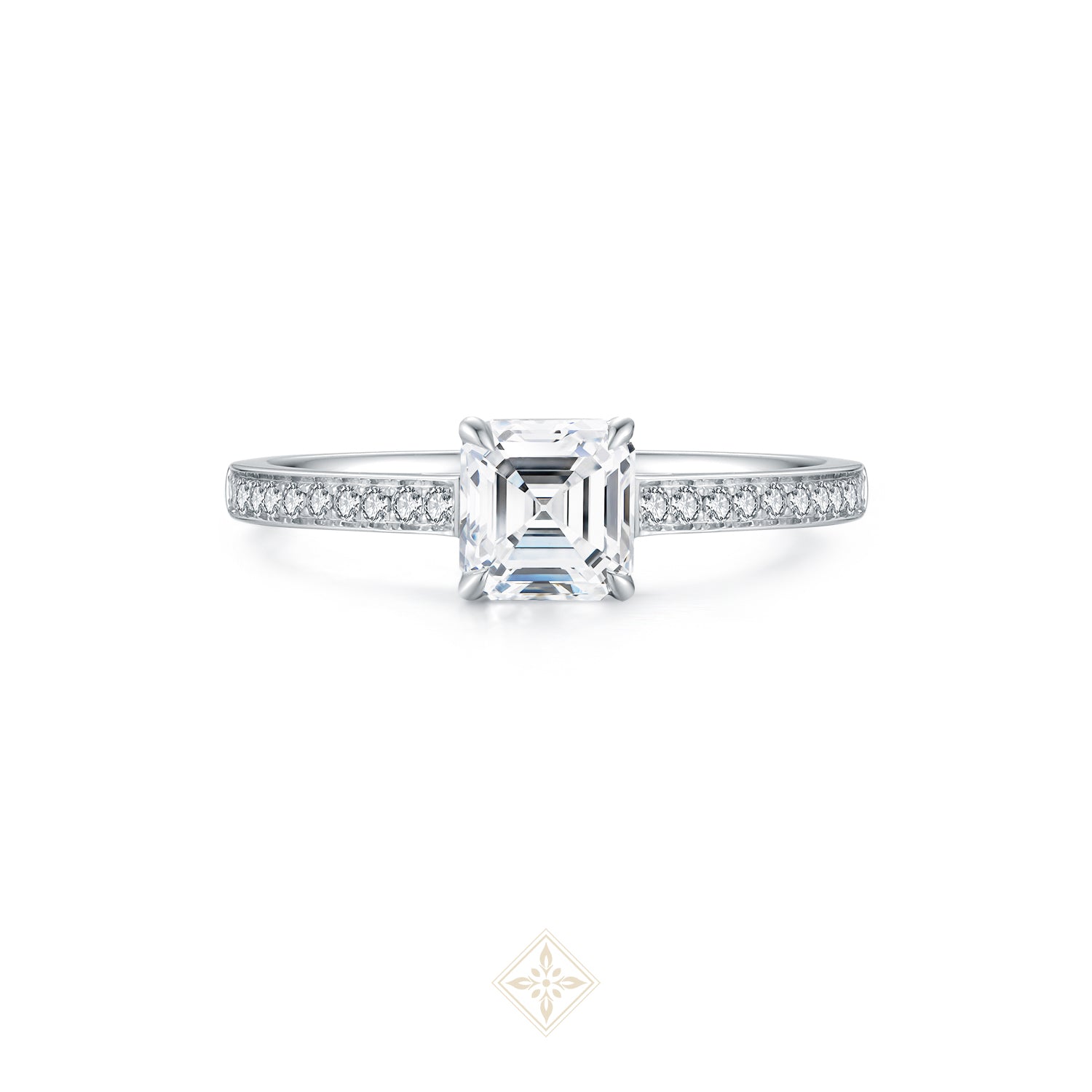 The Pave Solitaire Ring