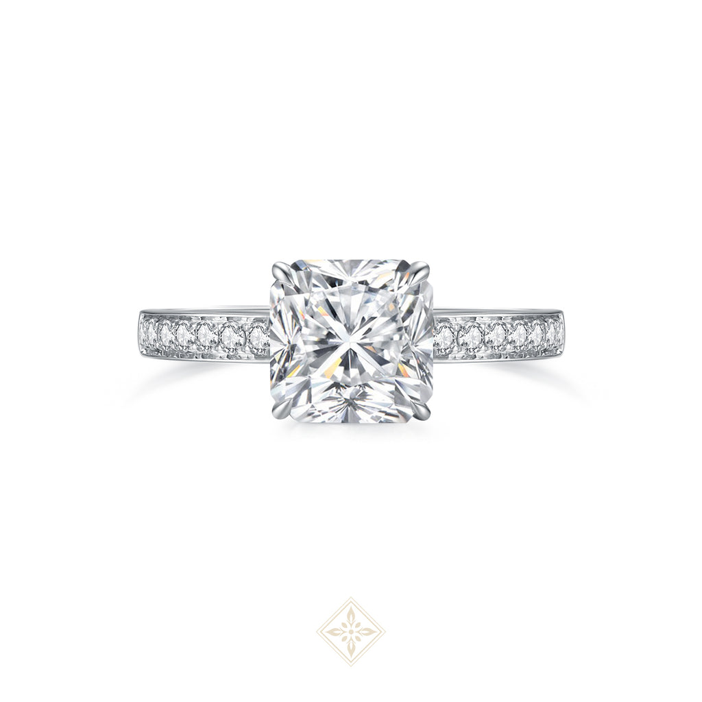 The Pave Solitaire Ring